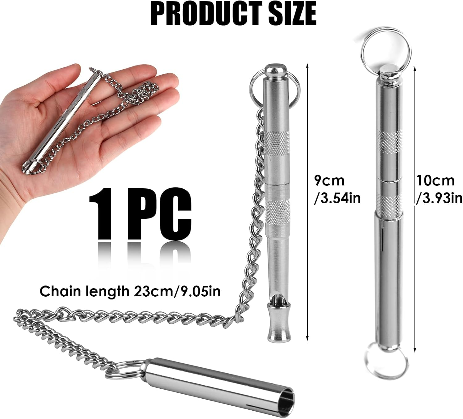 Hioip Dog Whistles for Recall, Dog Training Whistle with Chain, Dog Whistle to Stop Barking with Far Reaching Sound, High Frequency Long Distance Dog Recall Whistle for Most Dogs image number 1