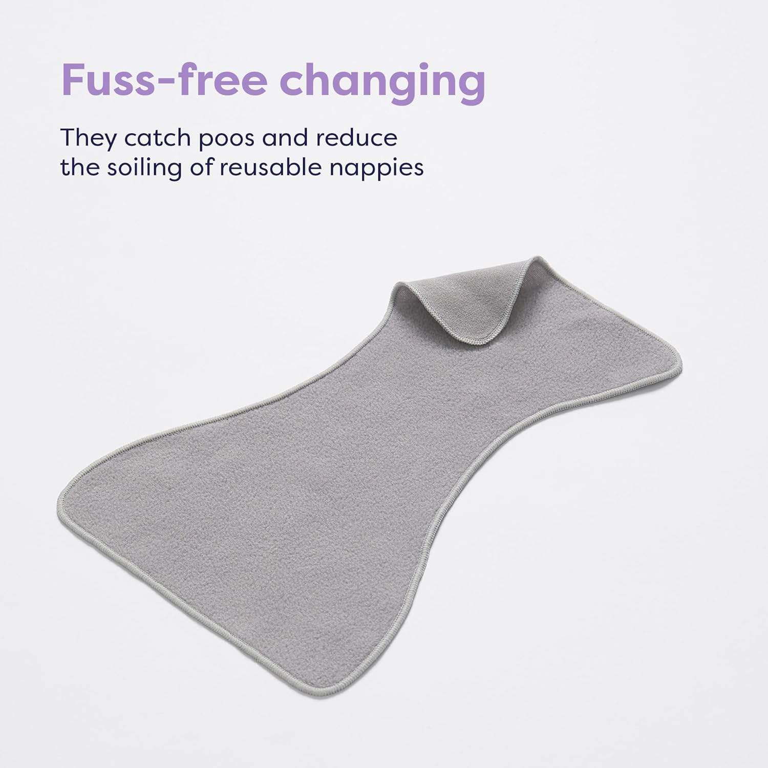 Bambini Mio, Revolutionary Reusable Nappy Liners - Washable Liners, Eco-Friendly and Chemical-Free, Pack of 8 image number 4