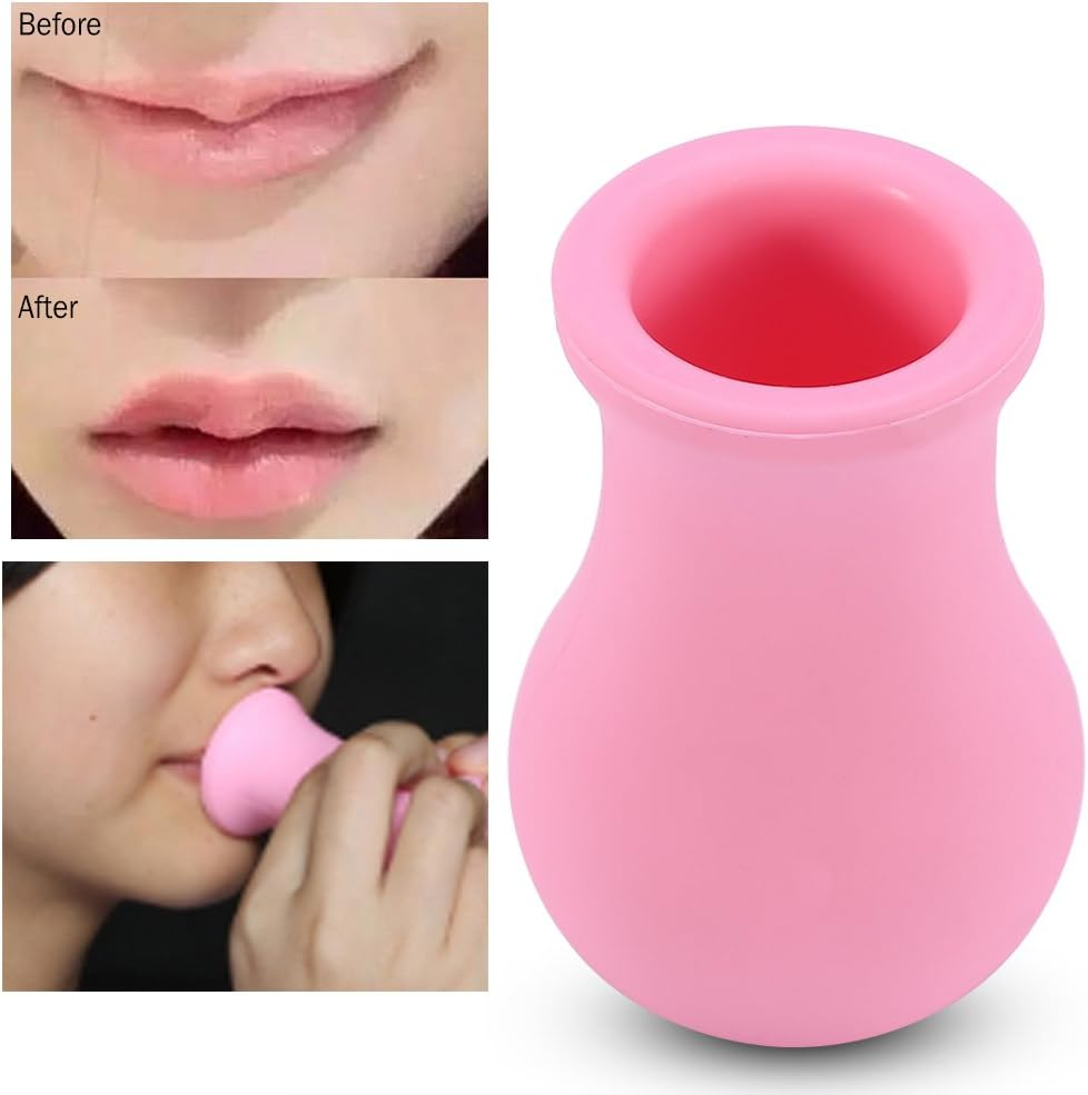 KOSDFOGE Lip Plumper Enhancer Portable Vase Shaped Beauty Tool Lips Plumper for Fuller Lips Pink image number 6