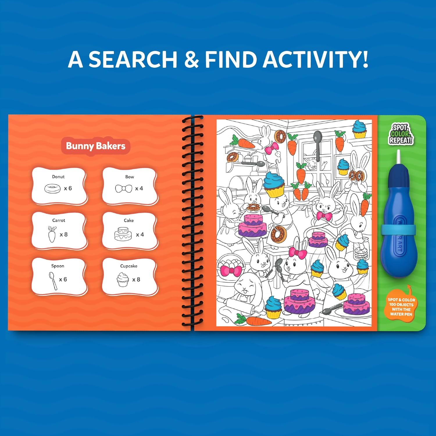 Skillmatics Reusable Search & Find Book - Water Spotter, Mess-Free, Fun Learning Activity, Animals, Travel Toy, Gifts for Boys & Girls Ages 4, 5, 6, 7, 8 image number 3