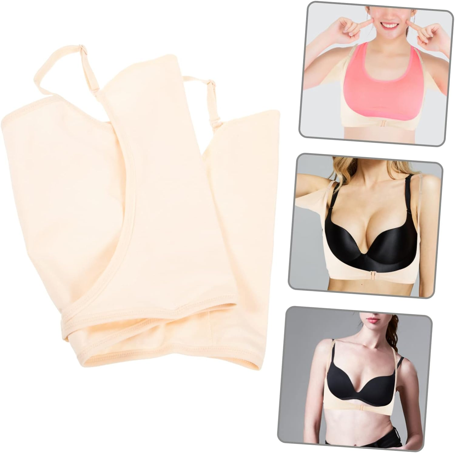 KOMBIUDA Underarm Sweat Pads Ladies Sweatshirts Girls Sweatshirts Girls Athletic Tank Top Underarm Sweat Protector Reusable Dress Sweat Shield Vest Thin Sweat Vest Sweat Proof Undershirts image number 6