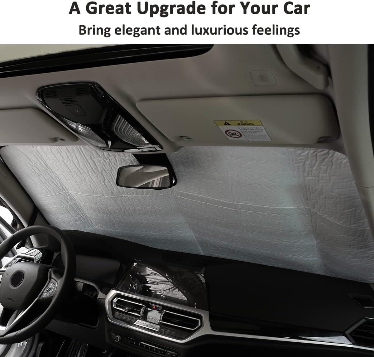 Windshield Sunshade Car Foldable UV Ray Reflector for BMW 3 Series G20 G28 2019-2022 Car Sun Shade Accessories image number 5