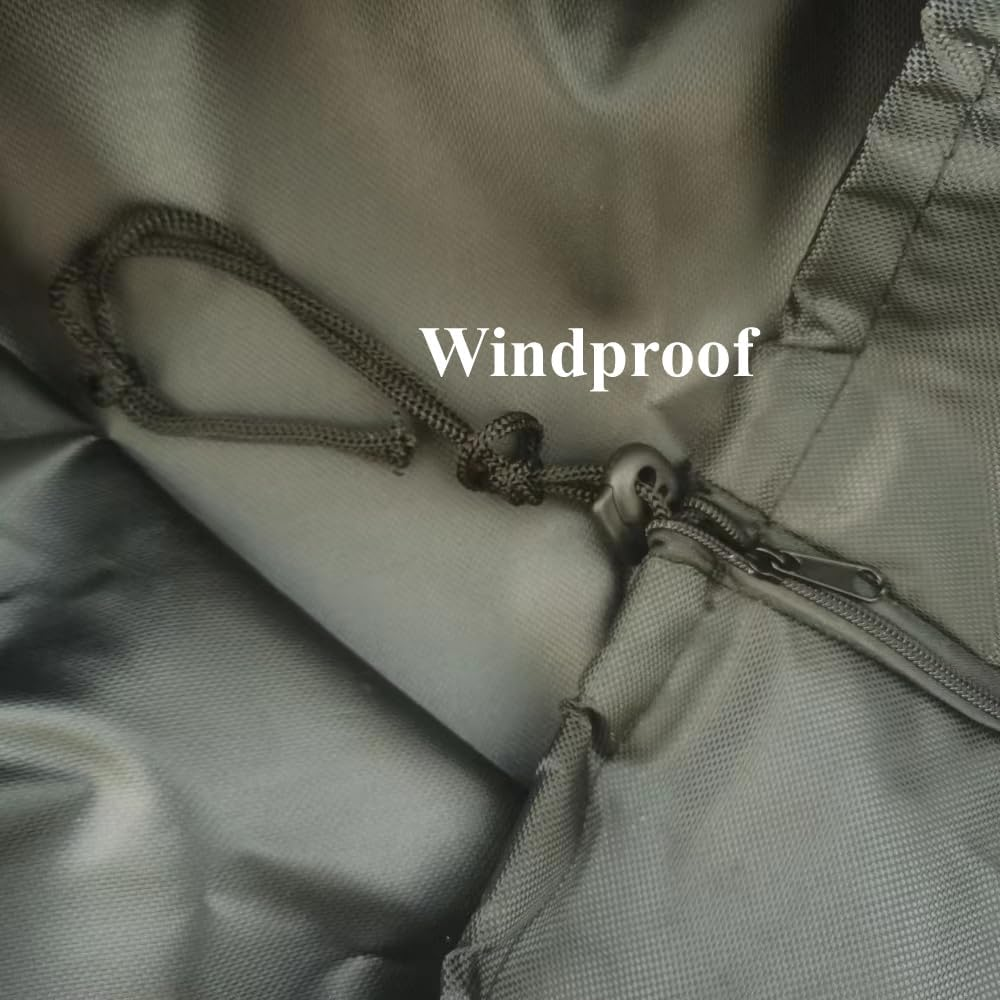 Boat Full Outboard Motor Cover 600D Heavy Duty Fabric, Waterproof, Black Outboard Boat Engine Cover (For 30~60HP Motor) image number 6