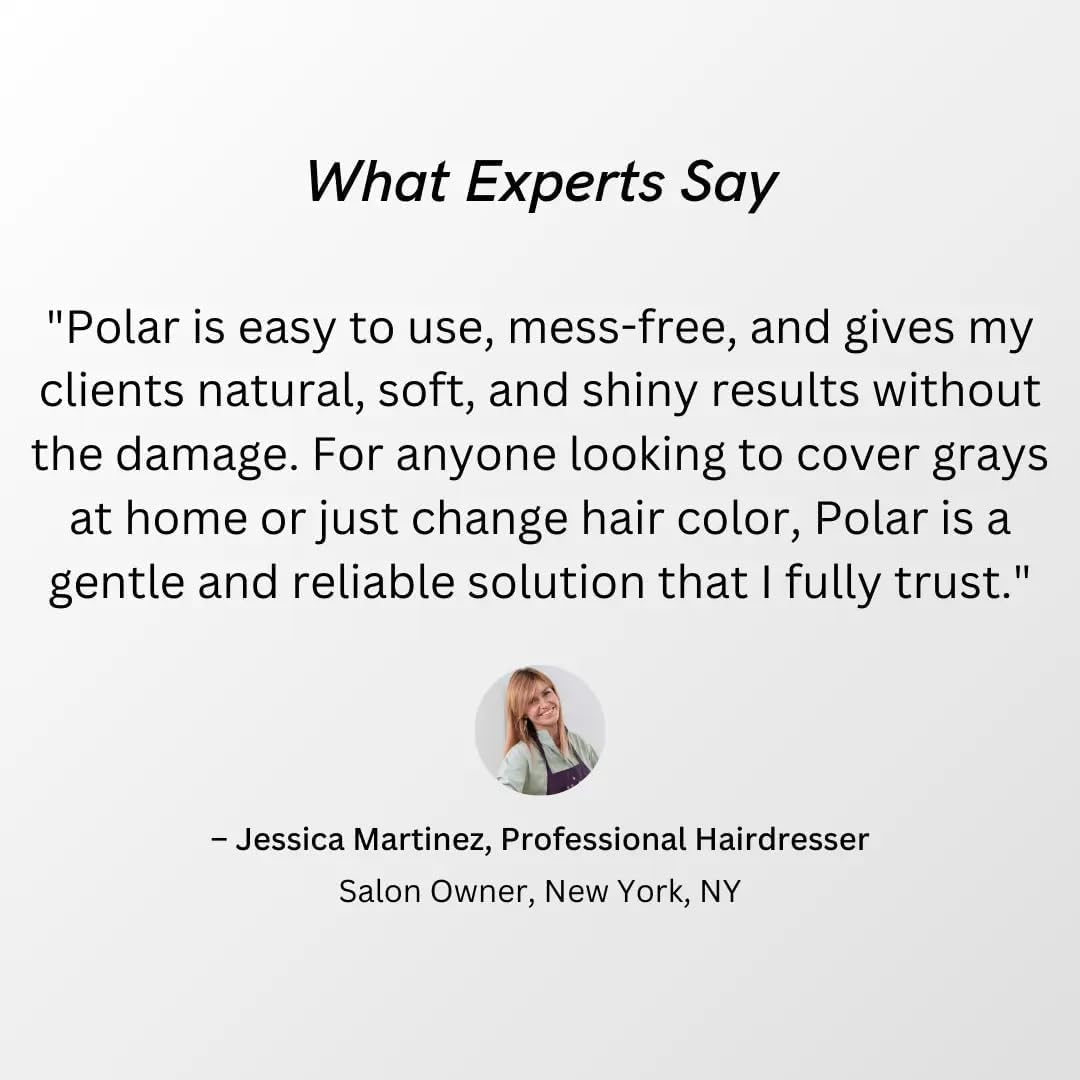 POLAR CARE Hair Dye Shampoo for Gray Hair for Women & Men - Natural Hair Dye Kit - 6.76 Fl Oz (Medium Brown) - Light Brown image number 1