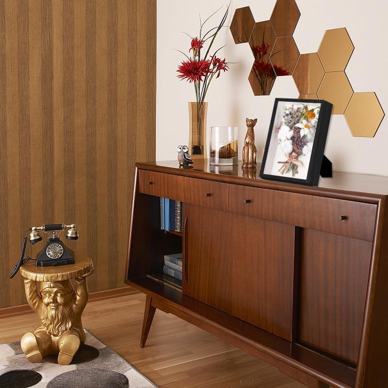 Box Frame, Flower Frame, 3D Picture Frame, Box Picture Frame for Dried Flowers, Crafts, Photos, Money, and Stamps. Great as a Gift for Friends or as Room Decor (Black) image number 3