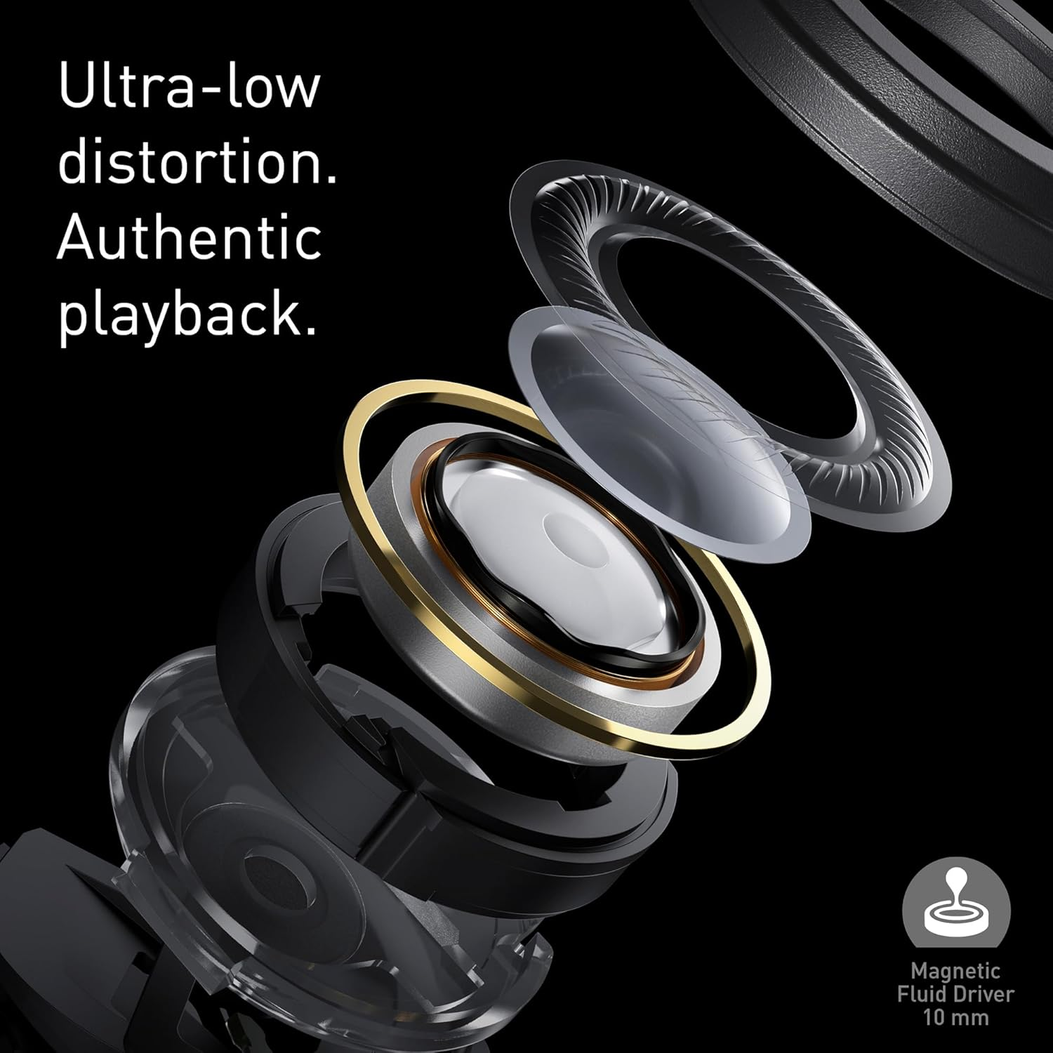 Technics AZ100 True Wireless Noise Cancelling Bluetooth Earbuds with Magnetic Fluid Driver, Voice Focus AI, 3 Device Multipoint Connectivity, LDAC Compatible, Black (EAH-AZ100E-K) - Champagne Gold image number 2