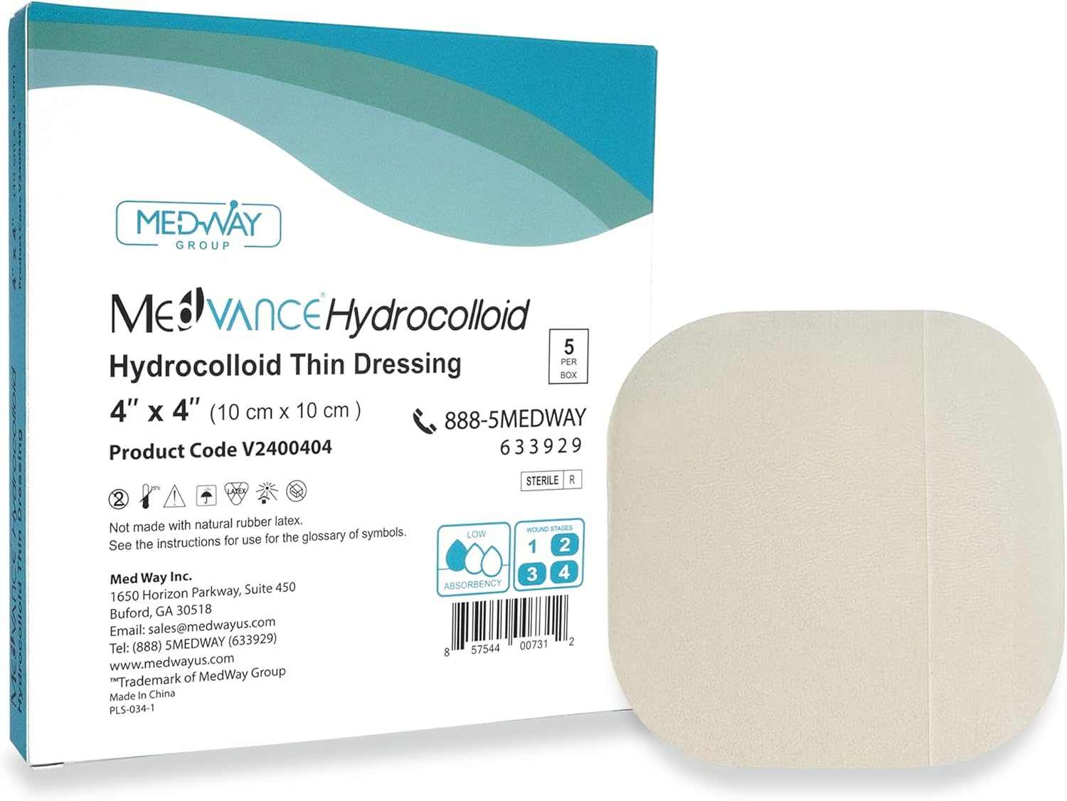 Hydrocolloid Wound Dressing Extra Thin, Latex Free, Size: 10Cm X 10Cm - 10/ Box image number 4