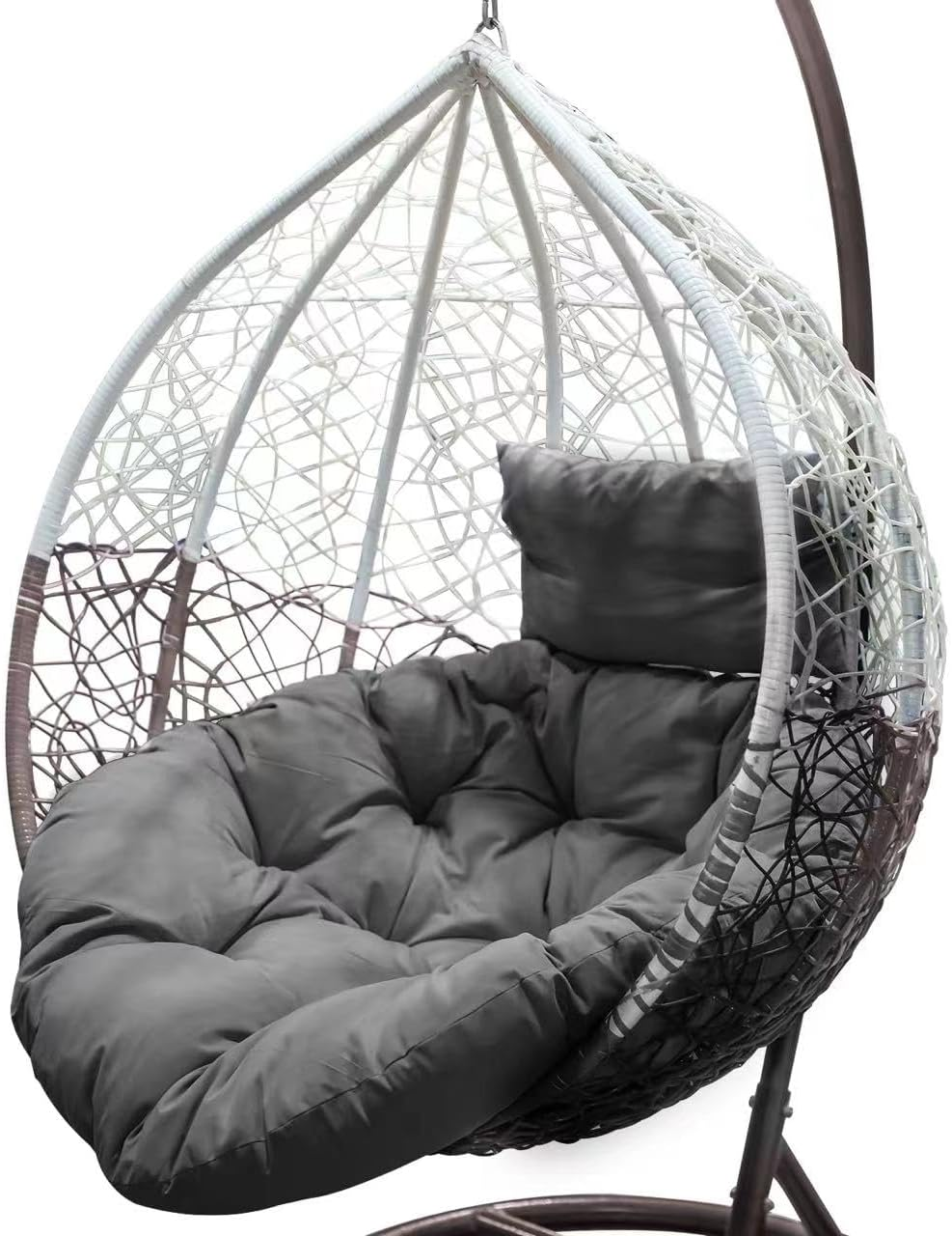 Hanging Egg Chair Cushion 44"X44", Egg Chair Cushion Replacement Outdoor, round Thick Cushion for Swing Chairs, Washable Hammock Chair Cushion Cover, Patio Furniture Cushions Beige (Black, 44Inx44In) image number 3