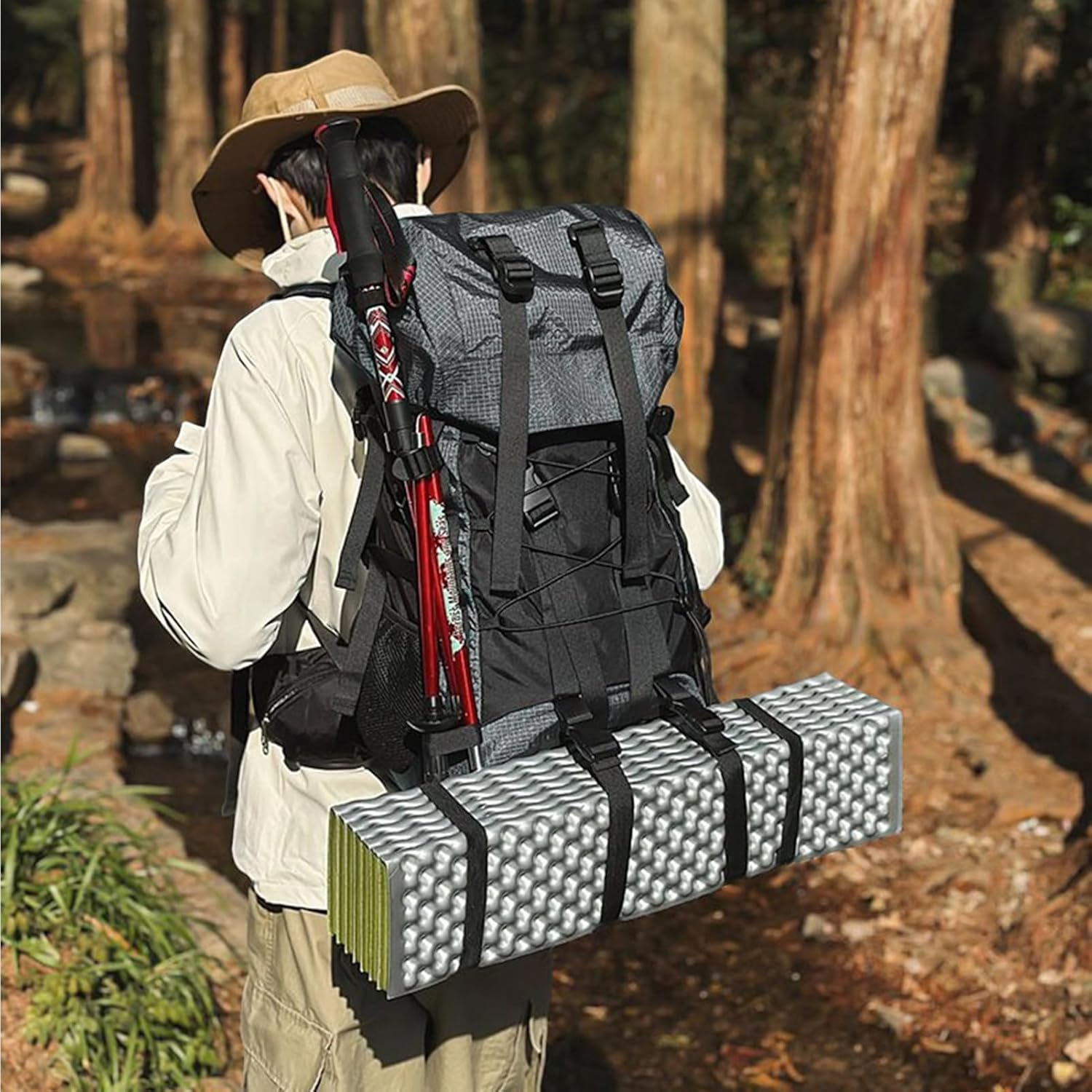 Hiking Backpack - Outdoor Backpack,60L Hydration Waterproof Gear for Travel School Racing Cycling Survival Camping Runners Women Men image number 6