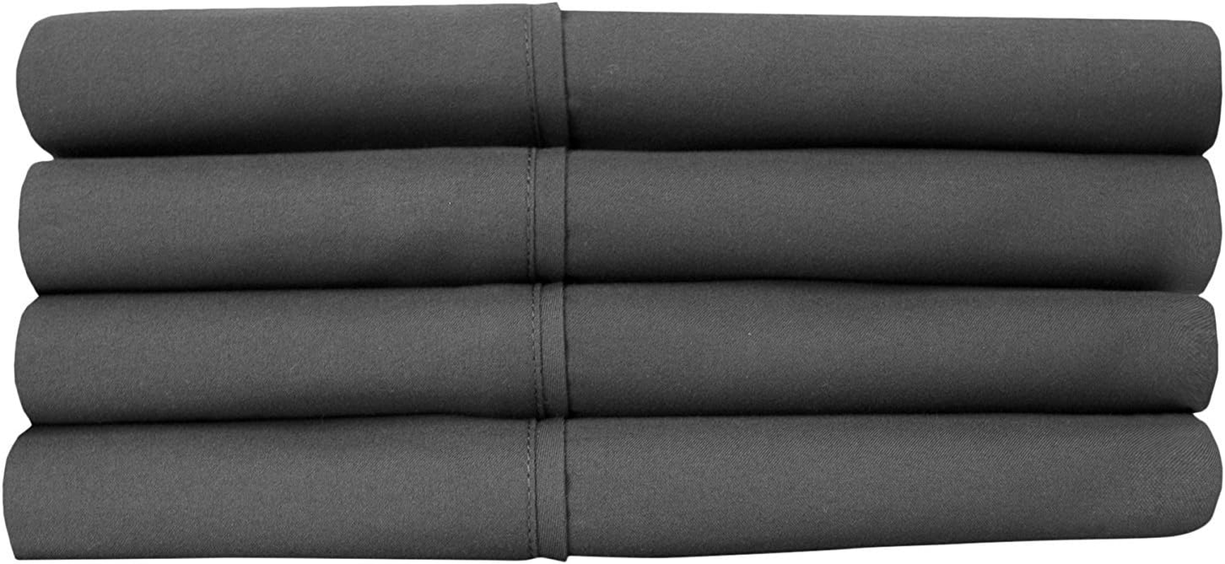 Cal King Size Bed Sheets - 6 Piece 1500 Supreme Collection Fine Brushed Microfiber Deep Pocket California King Sheet Set Bedding - 2 Extra Pillow Cases, Great Value, California King, Gray