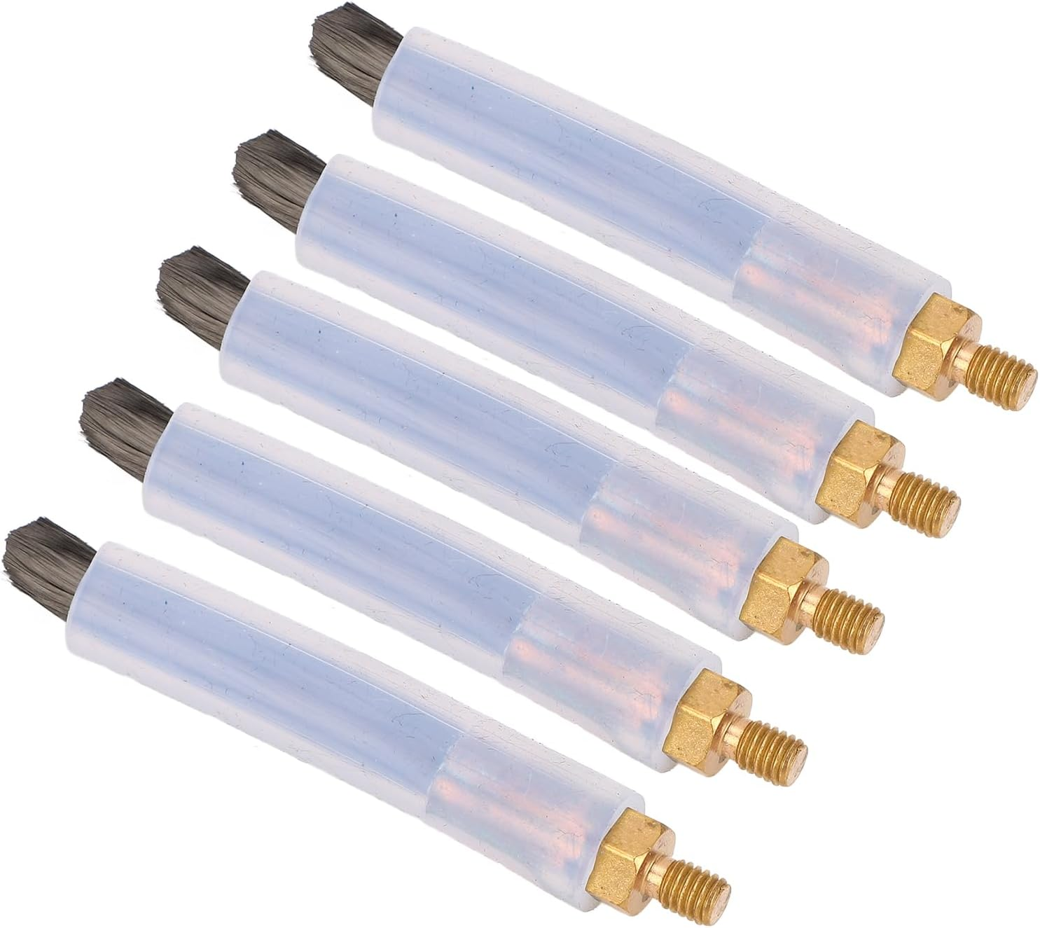 Pomya Weld Bead Brush, 5PCS Secure Reusable Adjustable Length Welding Seam Brushes for MIG TIG Welds Removal (M6)