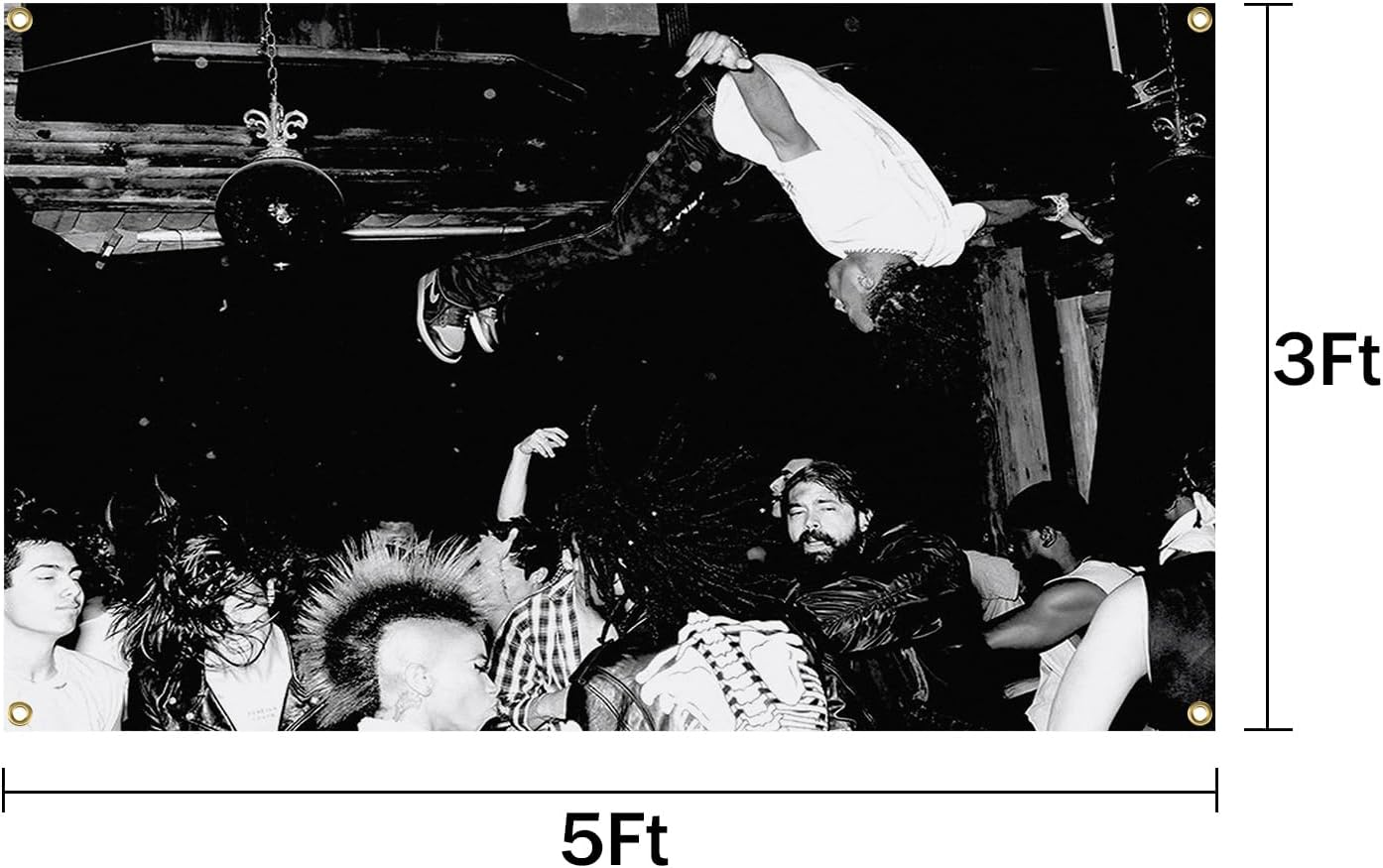 BYADKOA- Playboi Carti Die Lit Album Cover Flag Banner Aesthetic Decorative Durable Man Cave Wall Tapestry with 4 Brass Grommets 3X5 Feet Flag Suitable for Indoor and Outdoor Decorate for College Dorm image number 3