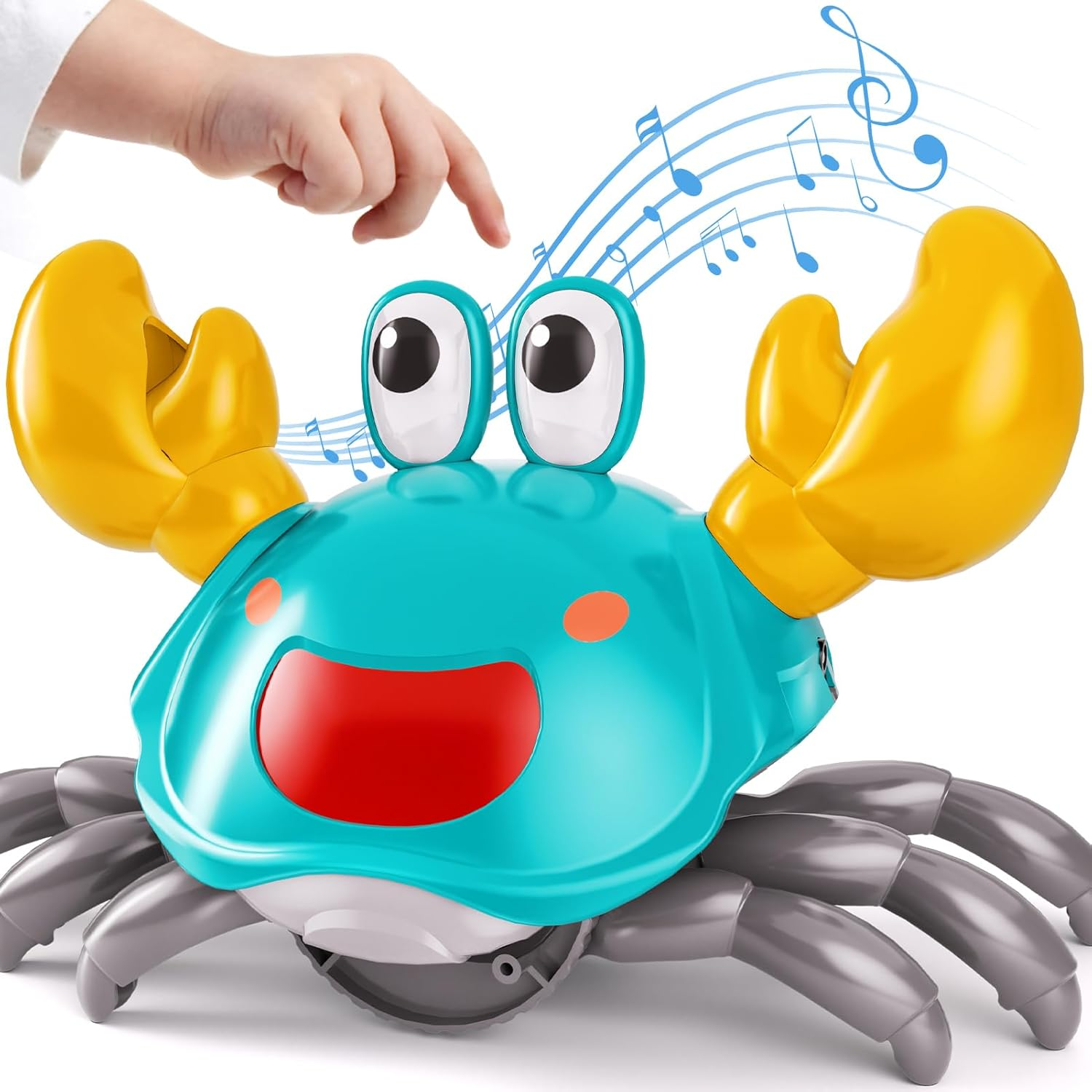 Crawling Crab Baby Toy for 36-48 Months Kids - Toddler Interactive Learning Development Toy, Sensory Walking Music and LED Light Up, Walking Dancing Moving Crab with Obstacle Avoidance image number 6
