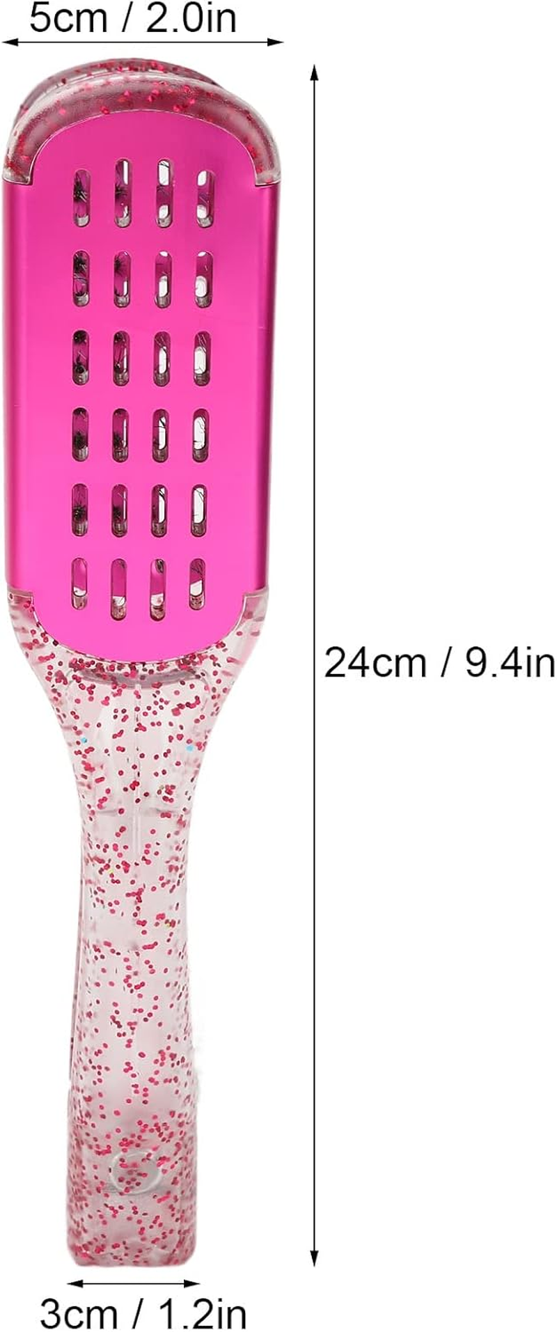 Straightening Clip Brush, Salon Safe Double-Sided ABS Hair Straightening Brush for Women image number 5