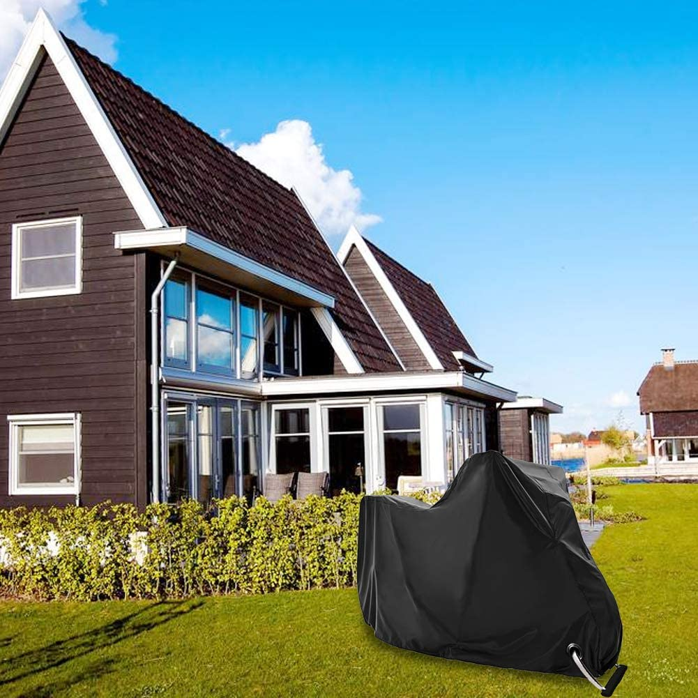 Valuehall Motorcycle Cover All Season Waterproof Outdoor Protection Motorcycle Cover with Lock-Holes and Storage Bag Fits up to 96/106/116 Inch for Motorcycles Snow Bikes Scooters Tour Bicycle V9A04 image number 3