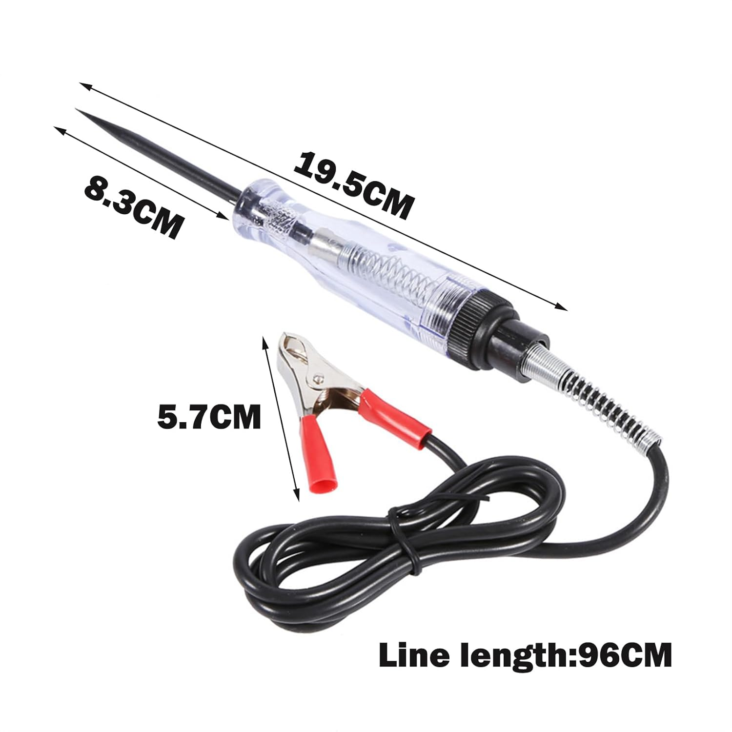 Test Light Automotive, Auto Car Truck Voltage Circuit Tester 6-24V DC Tester with Indicator Bulb & 96Cm Wire Vehicle Volt Probe Pen for Car, Truck, Vehicles image number 2