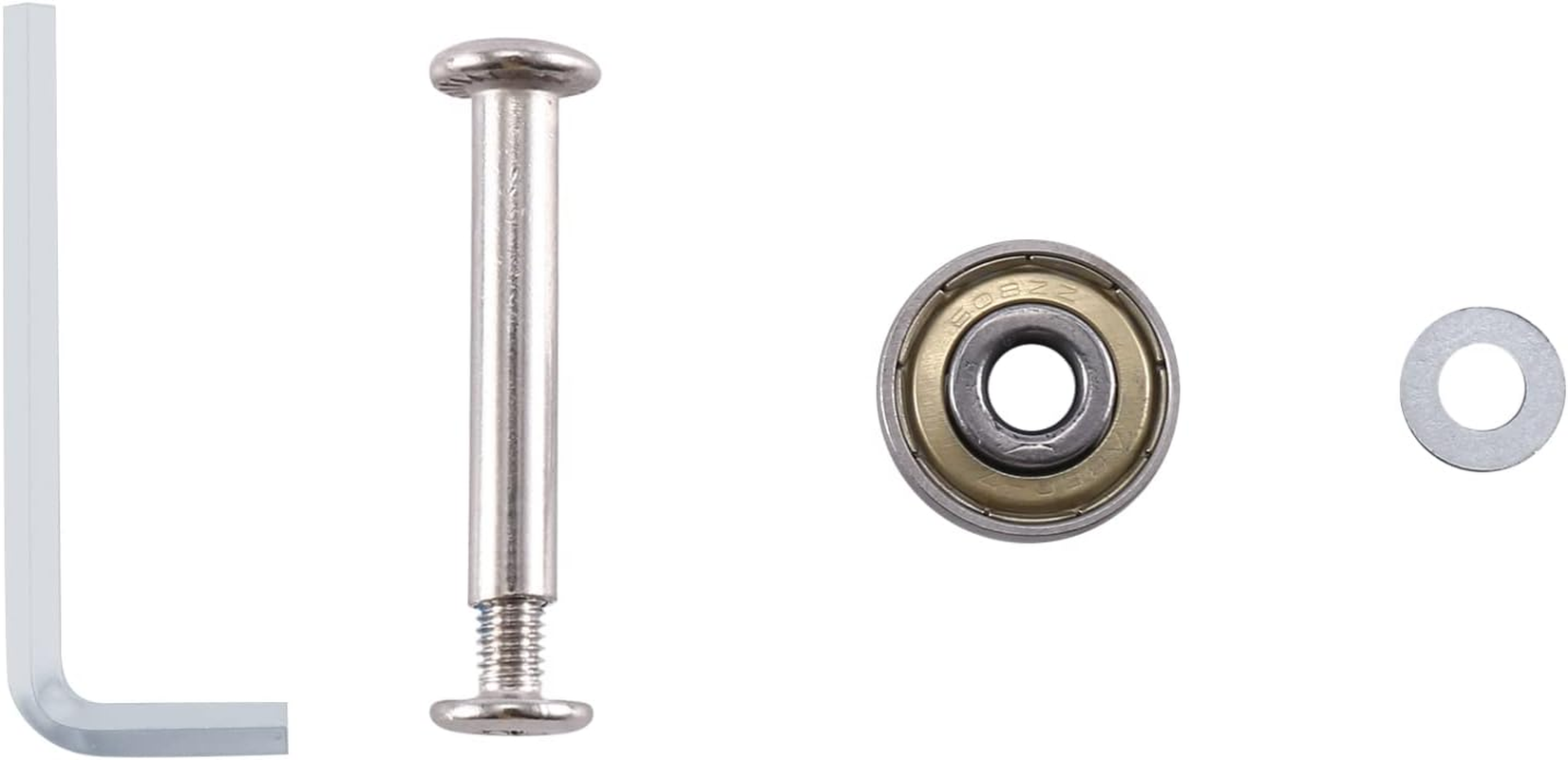 Lyaciomn 50Mm X 18Mm Luggage Suitcase Replacement Wheels, PU Swivel Caster Wheels Carbon Steel Bearings Repair Kits image number 6