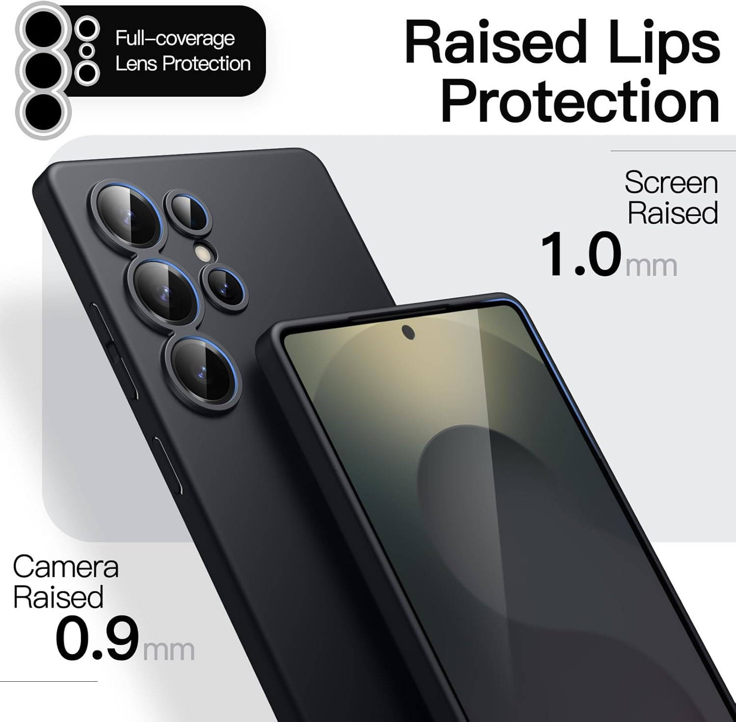 Jetech Slim Case for Samsung Galaxy S25 Ultra 5G with Camera Lens Full Protection, Ultra-Thin Lightweight Matte Finish Minimalist Protective Phone Cover (Titanium Black) image number 3