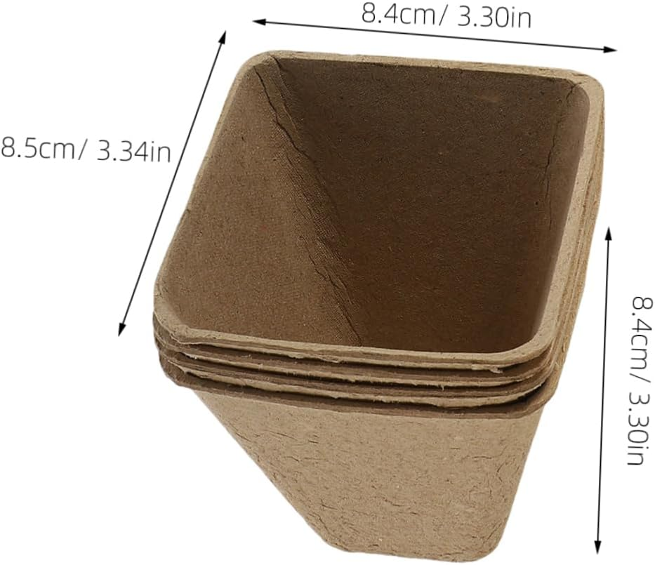 20Pcs Flower Pots for Outdoor Plants Pulp Trays Air Vent Moisture Retention