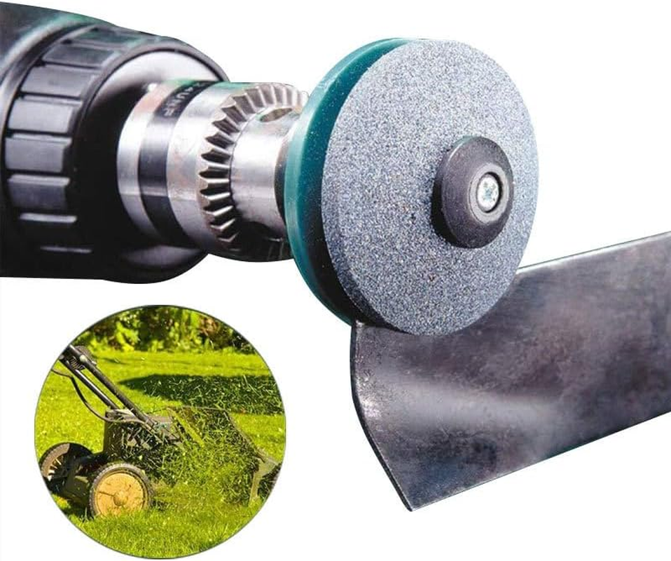 WADY 4Pcs Universal Lawn Mower Blade Sharpener & Balancer,Multi-Sharp Rotary Tool for Power Drill, Hand Drill, and Lawnmower Blades,Durable Lawn Mower Blade Sharpeners for Precision Sharpening image number 2