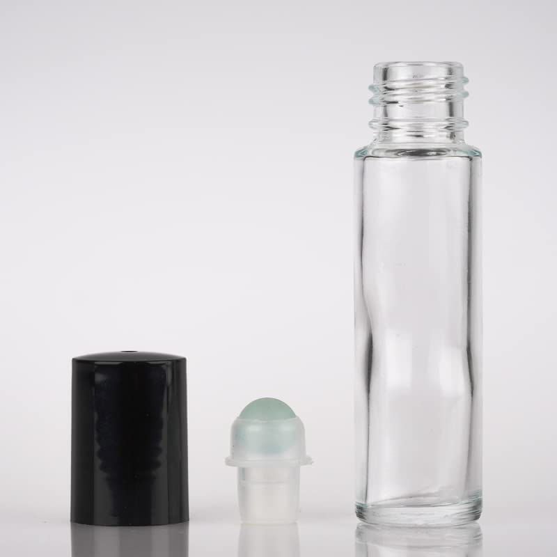 Pack My Product 12 X 10Ml Clear Glass Roll-On Bottle Set | Roller Bottles for Essential Oil, Perfume & Fragrance Creations image number 3