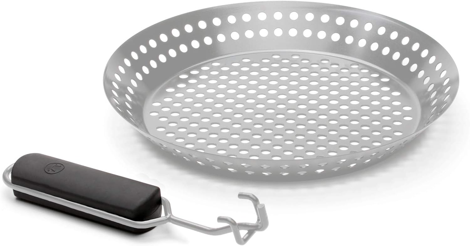 Outset Grill Skillet with Removable Handle, Stainless Steel
