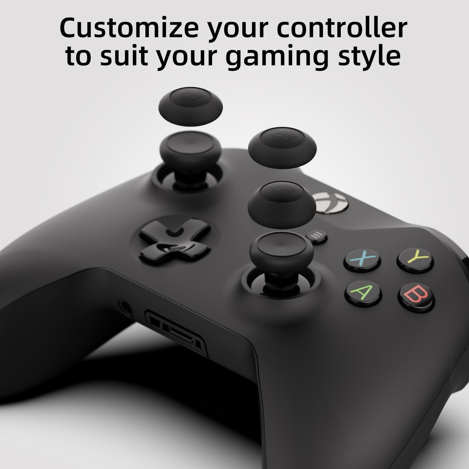 Skull & Co. Convex Thumb Grip Caps Joystick Cap Analogue Stick Cover Thumbstick Grip Cover for Xbox (XSX/XB1) Controller - Black, 2 Pairs (4 Pieces) image number 5