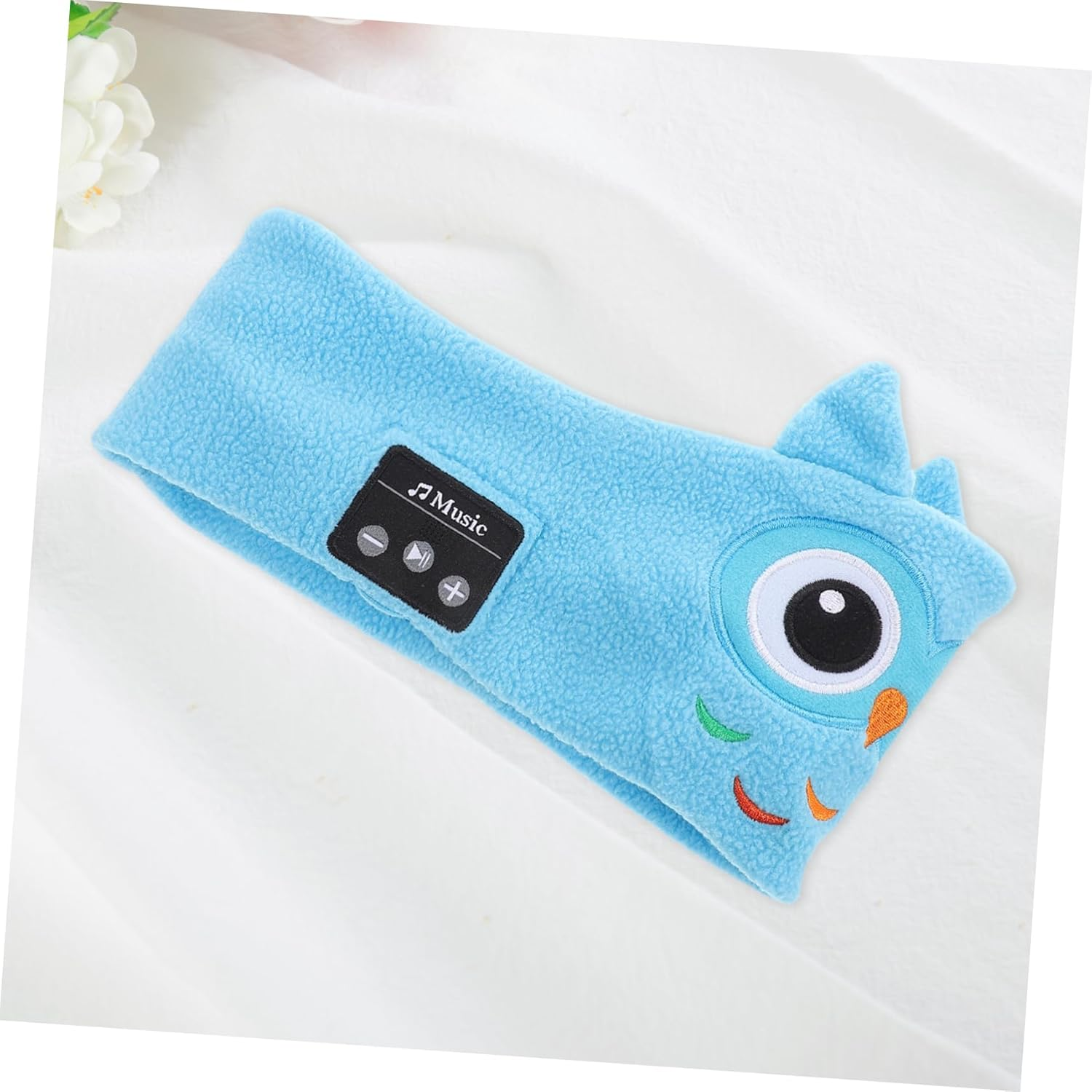 KICHOUSE Kids Music Headband for Safe Volume Control Soft Fleece Earphones for Toddlers for Sleep and Facewash Panda Design image number 2