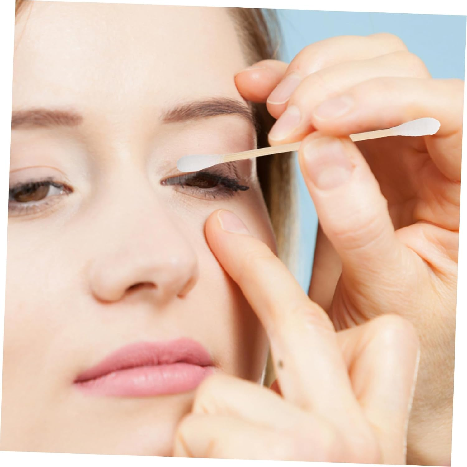 STAHAD Double-Headed Cotton Swabs 500Pcs Wooden Sticks for Ear Cleaning Makeup and Household Use Baby Beauty Cotton Tips image number 1