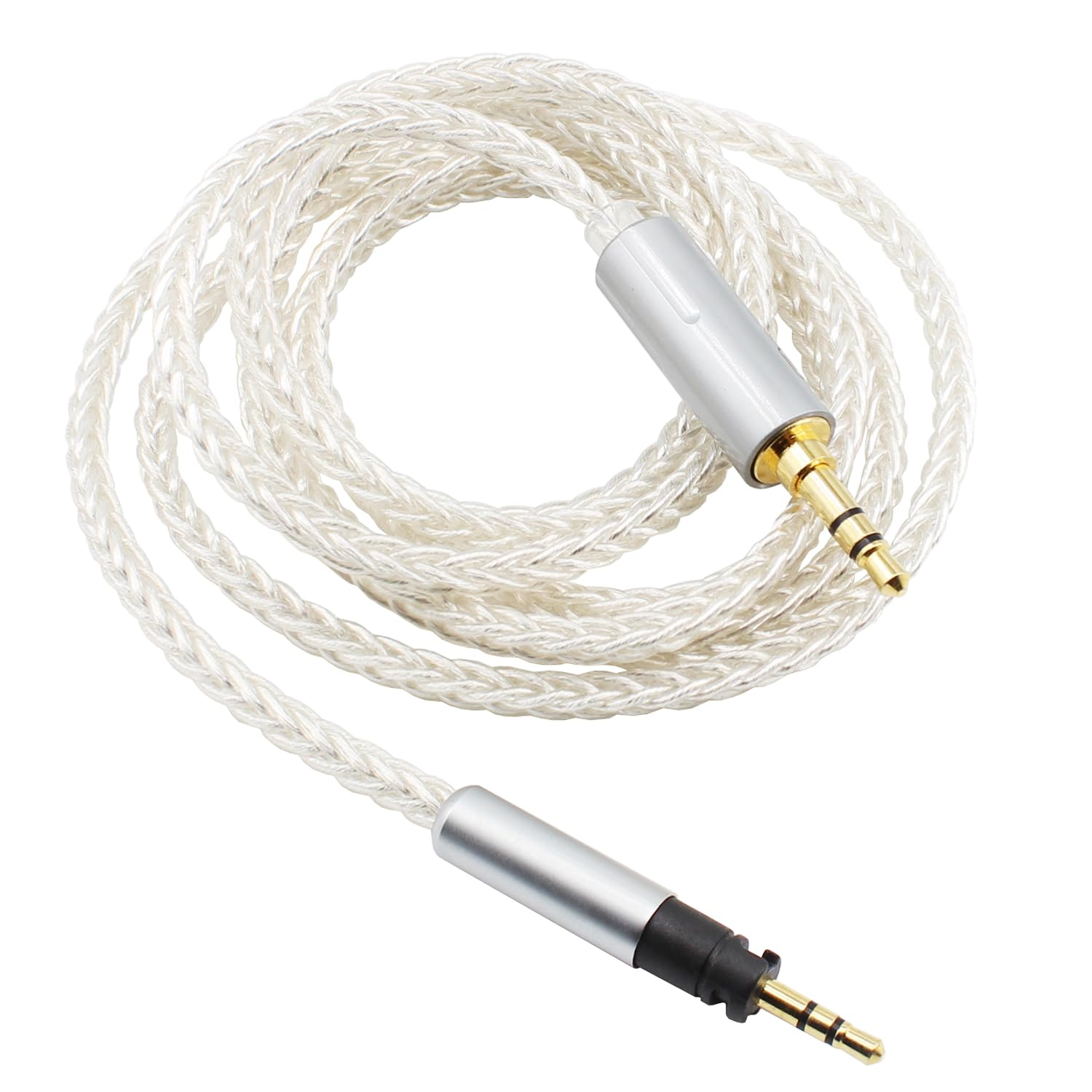 Youkamoo 3.5Mm 8 Core Silver Plated Braided Replacement Upgrade Cable Compatible for Sennheiser Momentum Momentum 2 Momentum 3 HD1 Headphones 2.6M