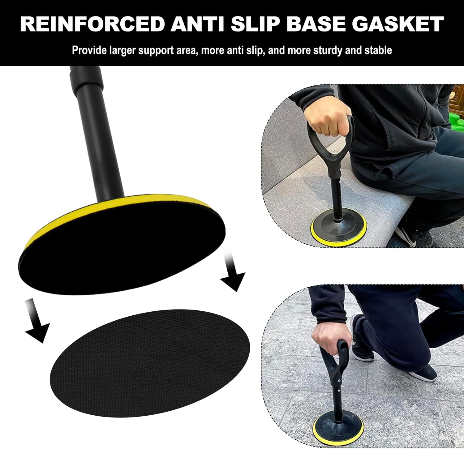 Mobility Aid Tool 5 Height Adjustable 15.7Inch-20Inch Standing Assist Device Stable with 7 Inch Base Elderly Lift Assist Supports Equipment for Rising Indoors Garden Outdoor Work image number 4