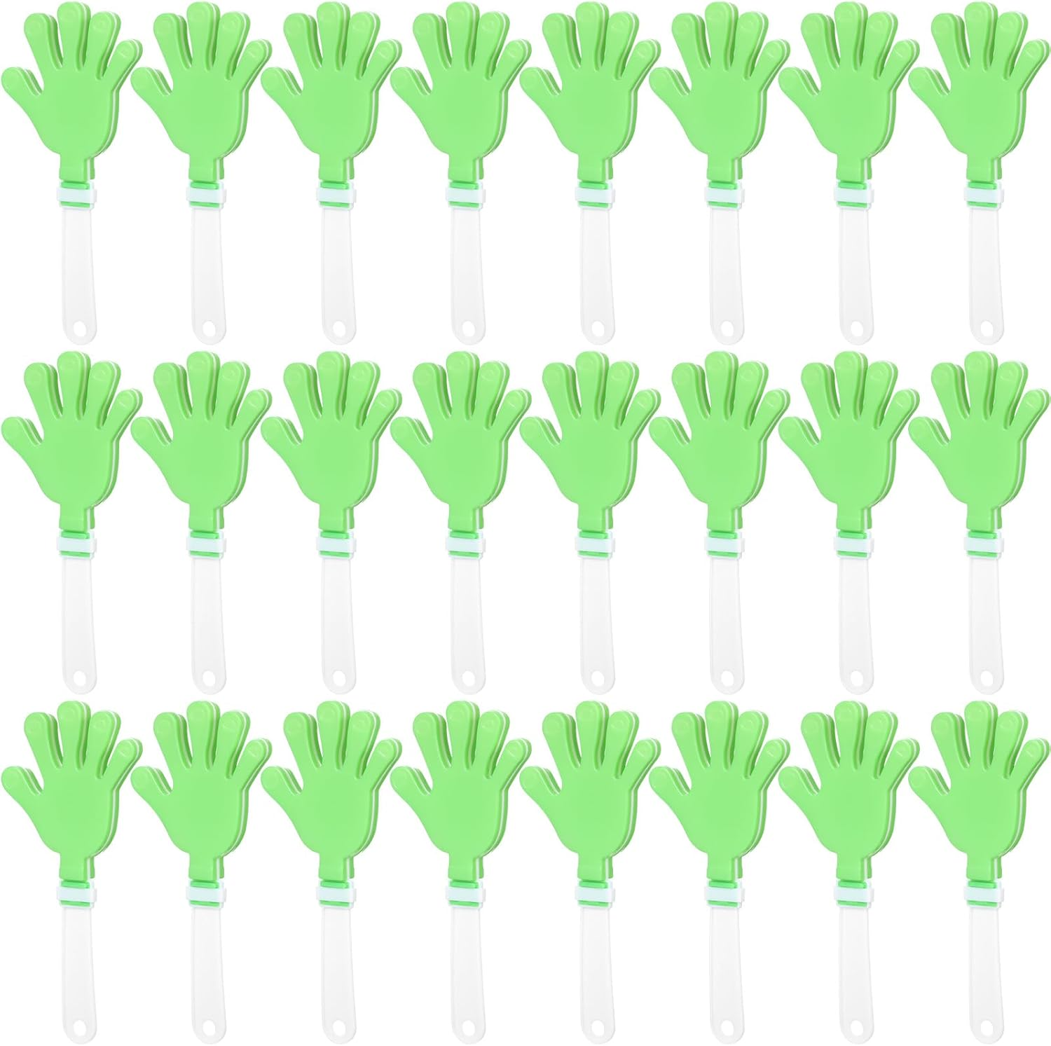 ZCYSRLQIN 24 Pcs Hand Clappers 7.5 Inch Plastic Clappers Noisemakers Party Favors Clapping Noise Maker Birthdays Game Prizes Classroom Rewards Football Sporting Events Cheers Supplies (Yellow,Black)