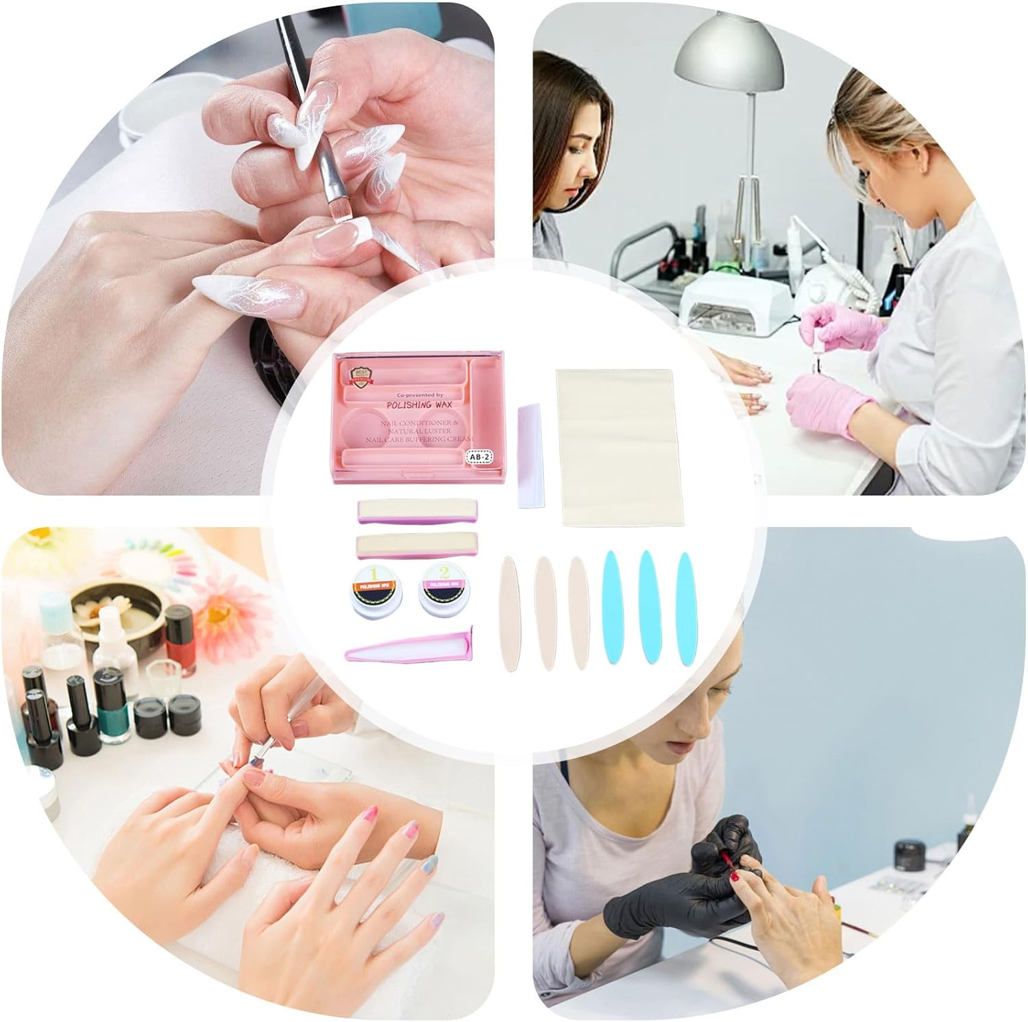 Japanese Manicure Kit,Nail Conditioner Luster Buffer | Versatile Professional Strengthener Tools for Girls Restore Beauty Travel Fashion Home Adults Women image number 2