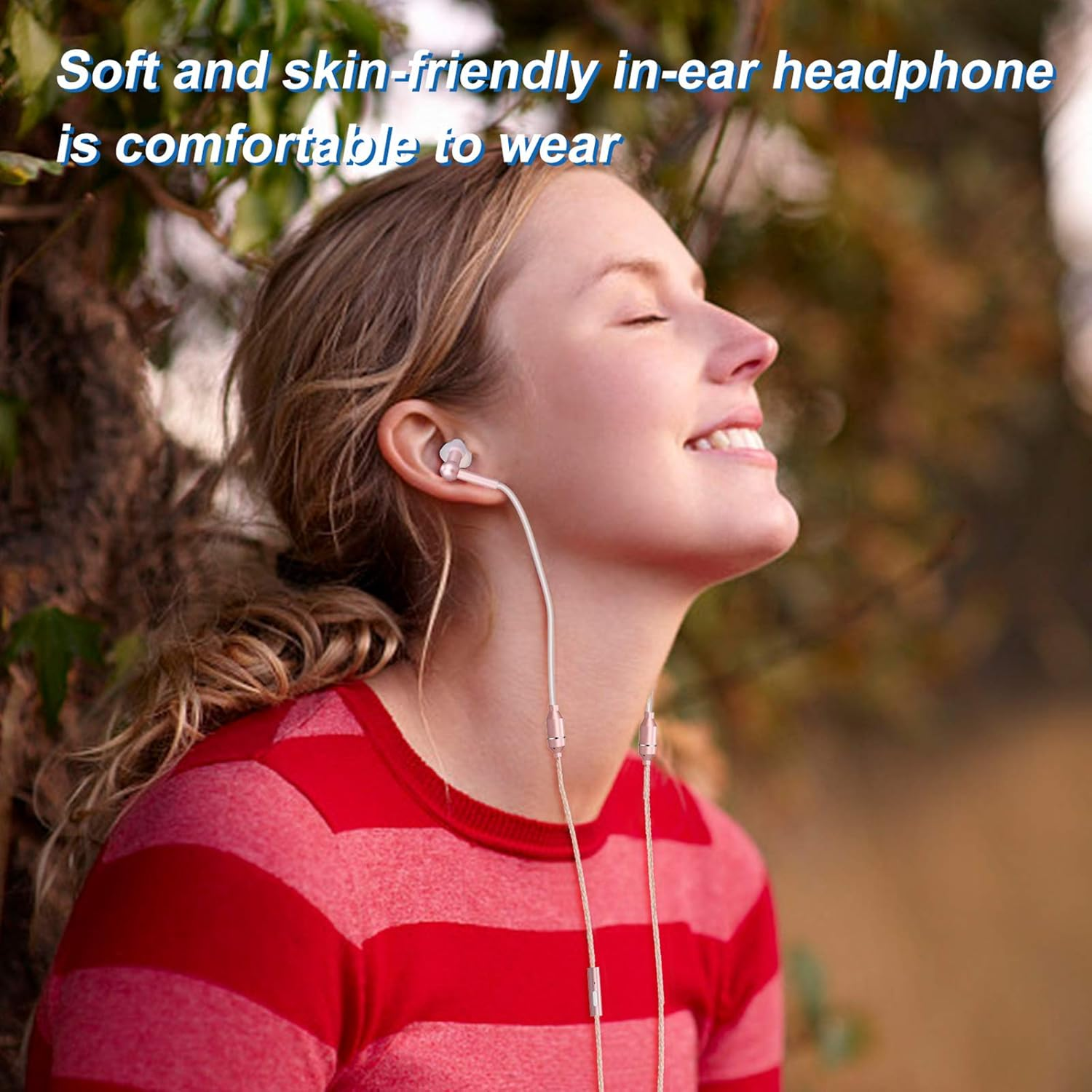 Headset, Eacam Air Tube Anti-Radiation In-Ear Headphones, 3.5Mm Wired Music Headset Radiation Free Earphone, Noise Reduction Line Control with Mic image number 6