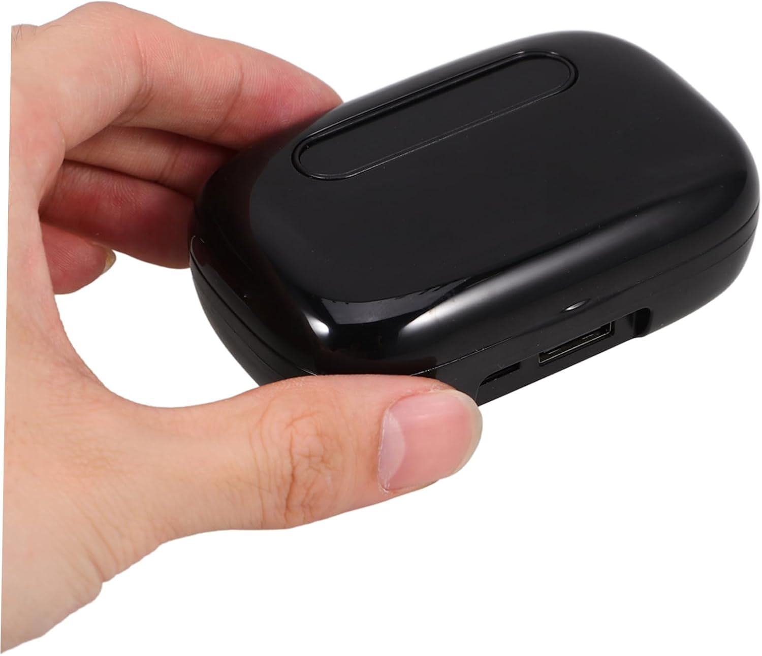 1 Pair Wireless in Ear Headphones with Digital Display Portable Touch Control Earphones Sweat Resistant Surround Sound Ergonomic Design for Comfort Black