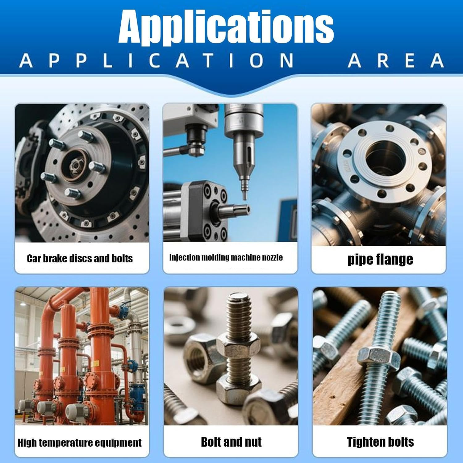 Brake Pin Grease - Anti-Seize Lubricant | 10 Piece Compound Anti-Rust Portable for Car Disc Pin Plug Spark Hub Thread