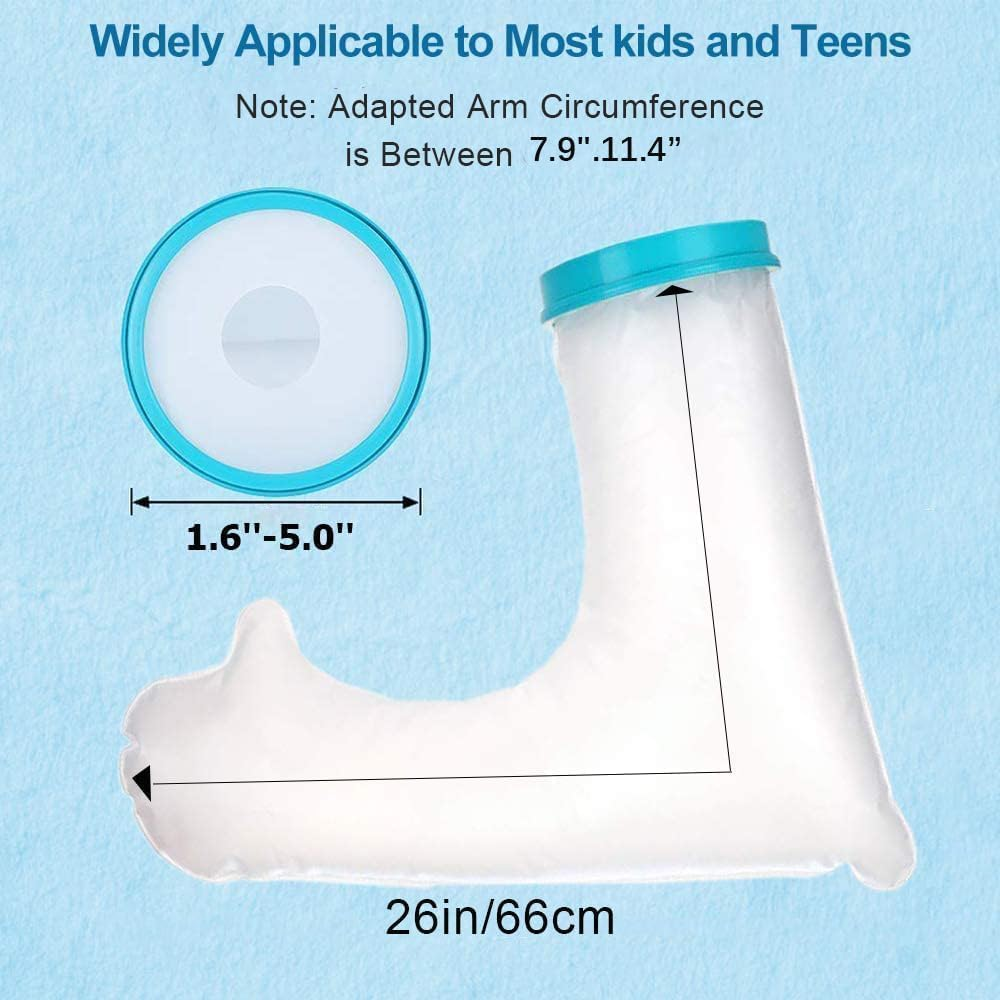 Kids Arm Cast Covers Protector for Shower Bath, Watereproof and Watertight Cast Bandage Bag for Broken Surgery Wound Burns and Arms Hands, Reusable Keeps Bandage Dry （LARGE SIZE) image number 1