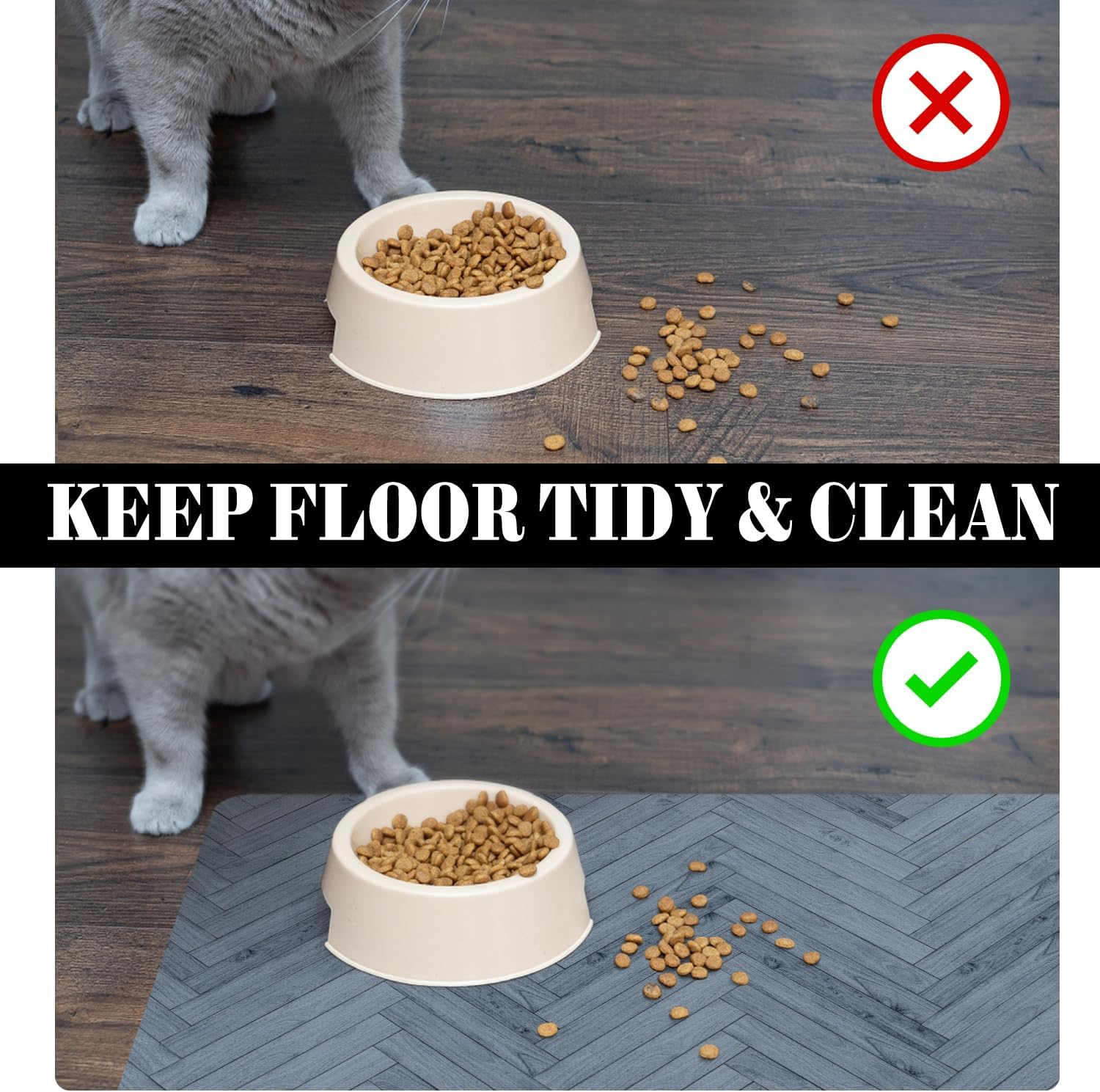 Dog Food Mats for Floors Absorbent, Pet Cat Food Mat - Quick Dry Dog Bowl Mats for Food and Water, Eco-Friendly Boho Pet Supplies image number 6