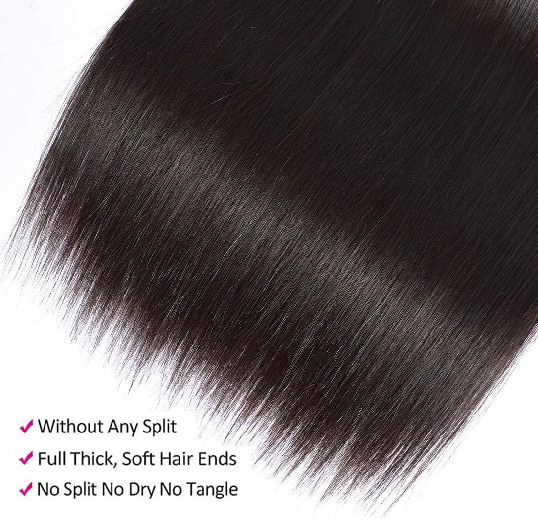 10A Brazilian Straight Human Hair Bundles 18 20 22 Inch 100% Unprocessed Virgin Straight Weave 3 Bundles Deals Human Hair image number 3