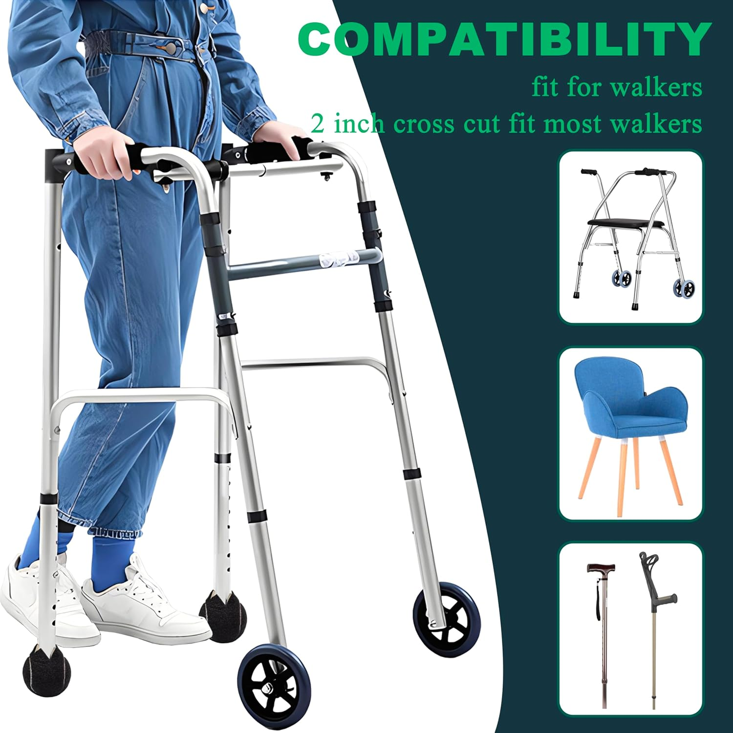 4 Pack Precut Tennis Balls for Walkers, Heavy Duty Long Lasting Felt Pads for Furniture Legs and Floor Protection image number 5