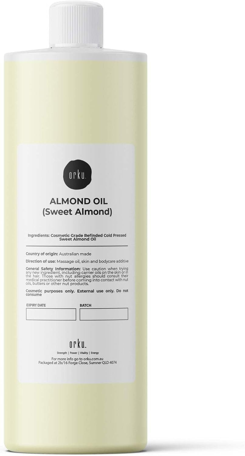 500Ml Sweet Almond Oil Cosmetic Grade 100% Pure Natural Skin Face Hair Massage image number 1