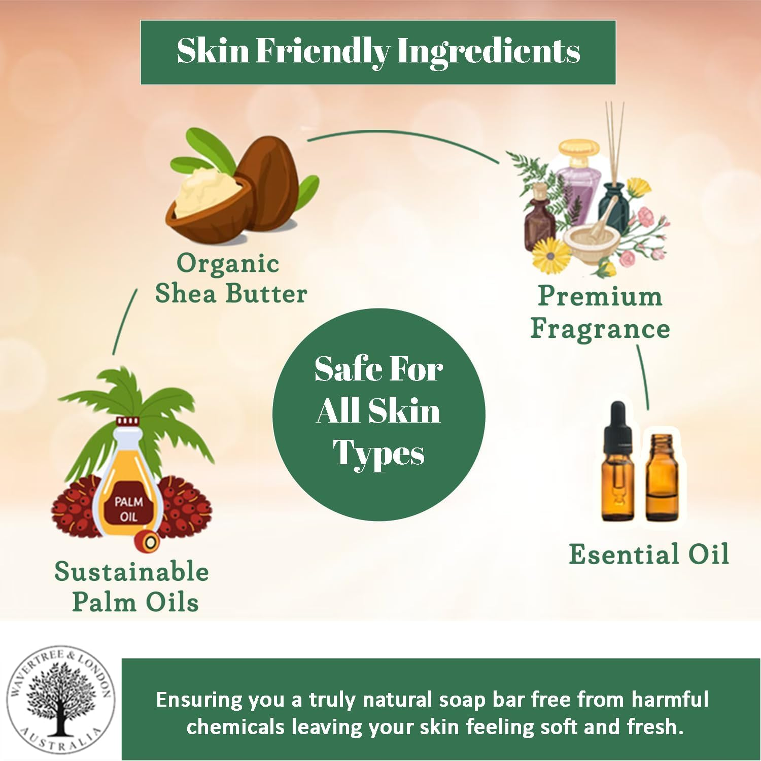 Wavertree and London Lemongrass & Lemon Myrtle Soap Bar, 200 G image number 1