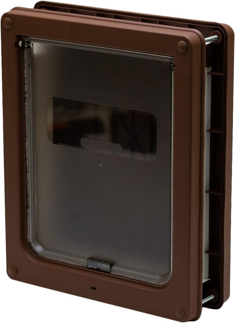 Dog Mate Lockable Medium Dog Door, Brown (215B) image number 6