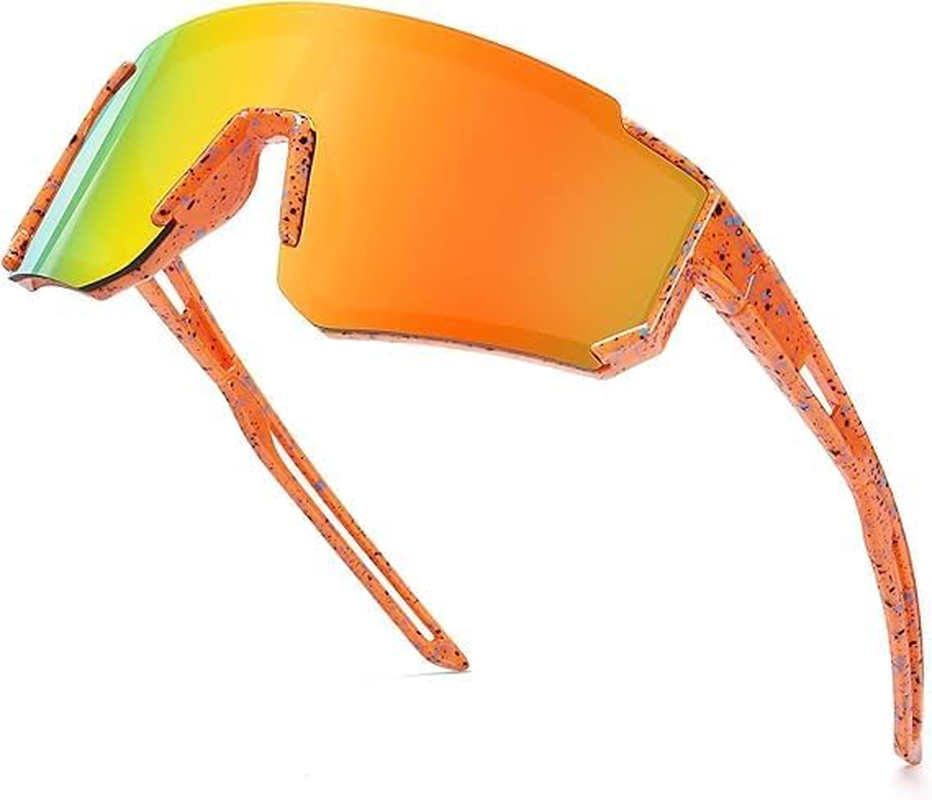 Youth Baseball Sunglasses for Boys Girls Age 6-12 Softball Cycling Sports Sunglasses for Kids Lightweight Frame - Blue image number 5