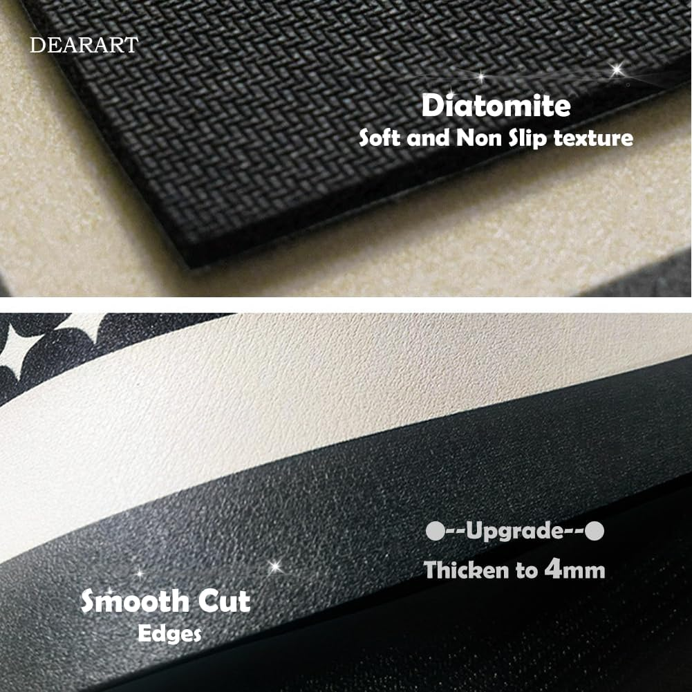 DEARART Bath Mat Bathroom Rug 60''W X 40''L Cm, Non Slip Absorbent Rugs, Thick Mats Carpet for Bathroom Floor Water Absorption, Comfortable and Dry Quickly, Set-4 image number 4