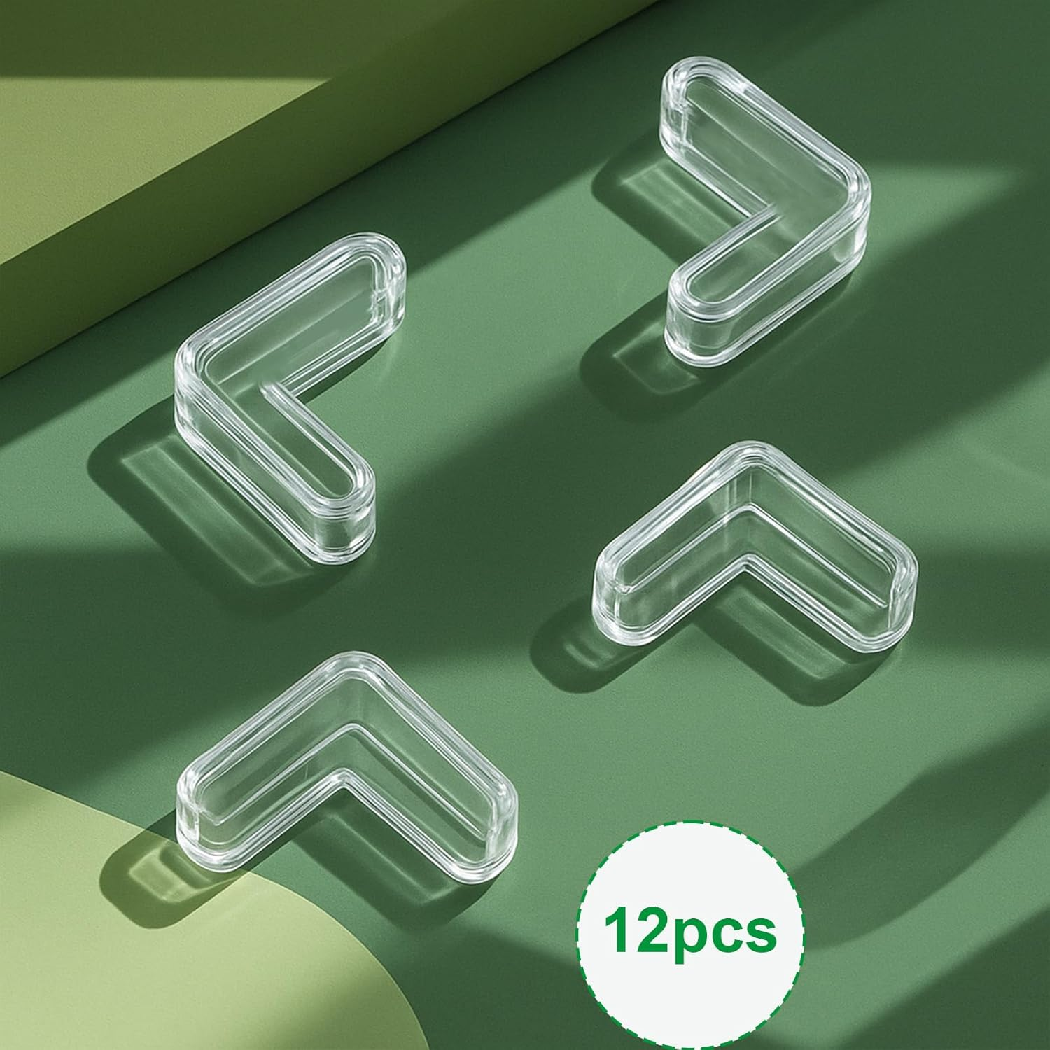 12 Pack Baby Corner Protectors &ndash;Clear L-Shaped Safety Bumpers for Furniture, Tables & Cabinets - Anti-Collision, Transparent & Durable image number 4