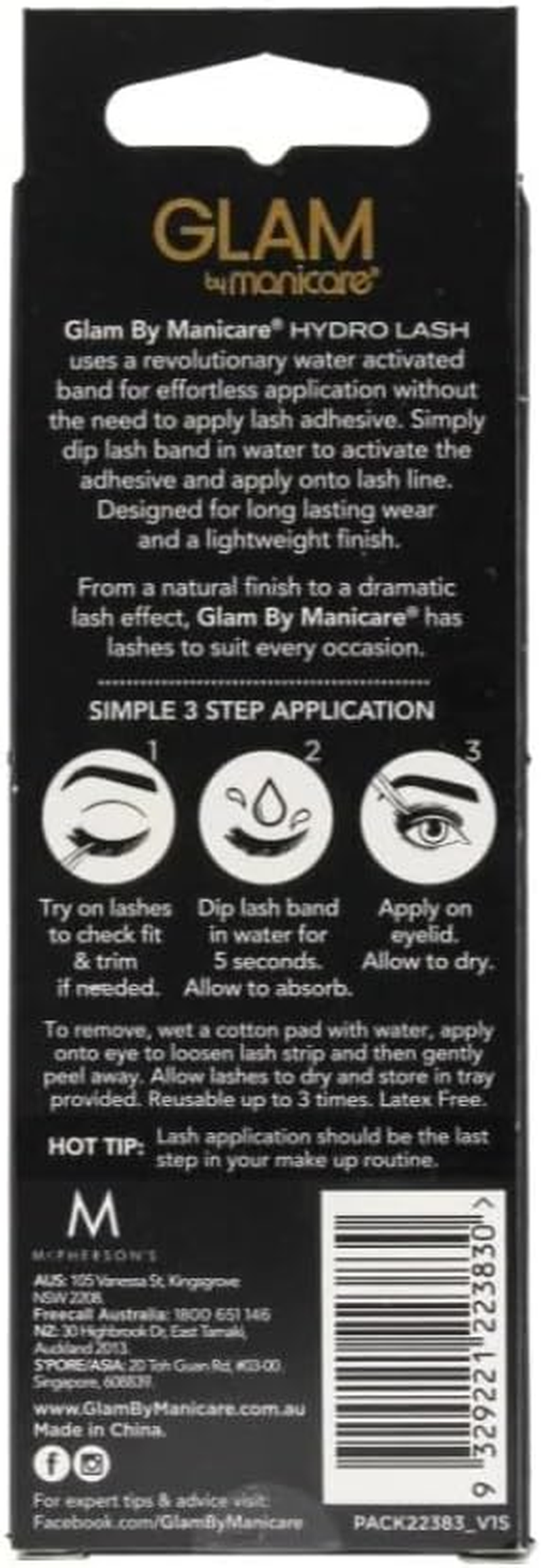 Manicare Glam Hydro Intense Naomi False Lashes image number 3