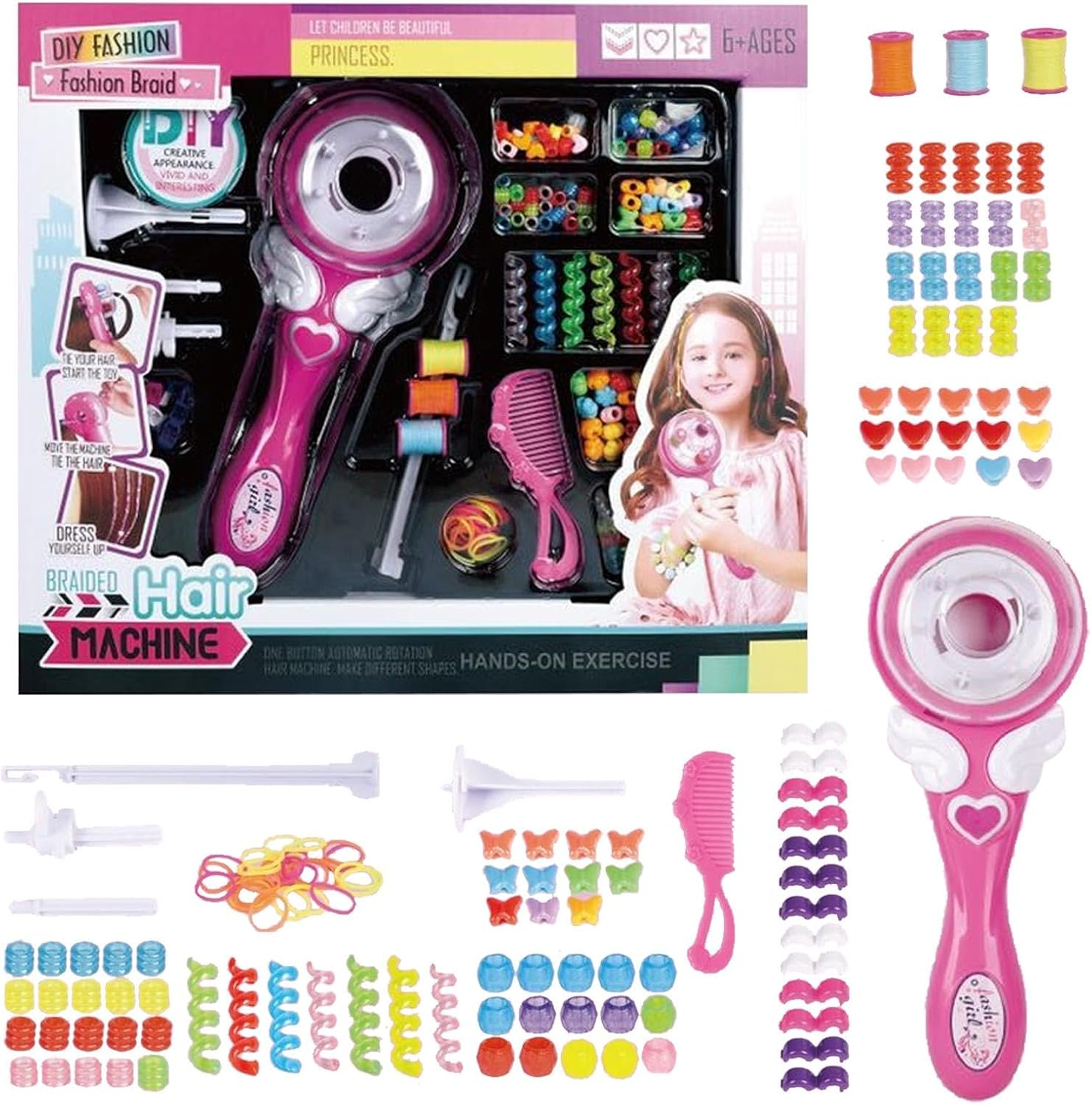 Hair Braiding Machine, Automatic Hair Braider Tools Kit, Easy Multifunctional Beauty Fashion Salon Toy Hair Braider for Teen Girls Aged 5 to 15
