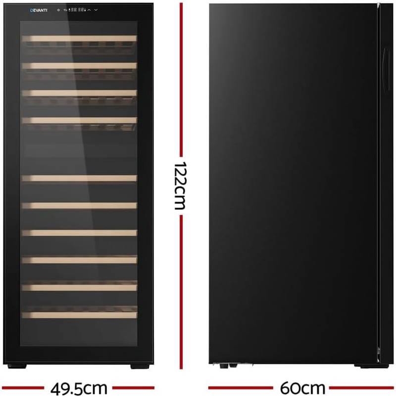 Devanti Wine Cooler Mini Fridge Organiser Compressor Fridges Tools & Gadgets Rack 80 Bottles Storage Coolers Bucket Beverage Chiller Bar Drink Dispenser Ice Chest Soda Compact Refrigerator image number 6