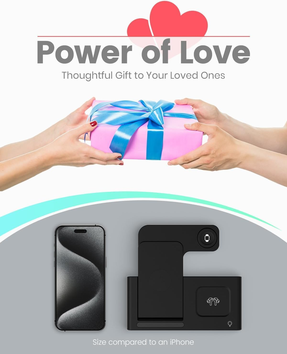 Mchifrys 3-In-1 Charging Stand Multiple Devices for Iphone, Watch & Earbuds &ndash; Foldable Travel Organizer for Apple image number 3